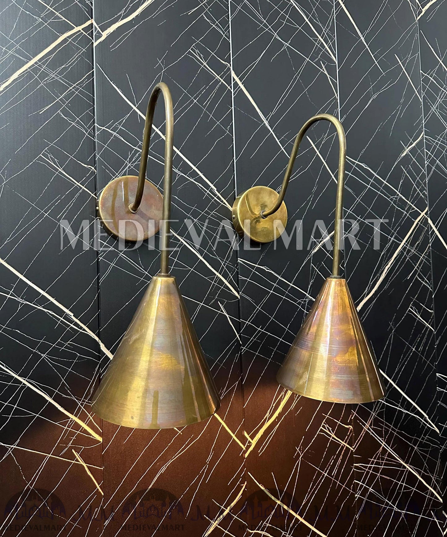 MEDIEVALMART FR Applique Murale en Laiton Fabriquée à la Main : Luminaire