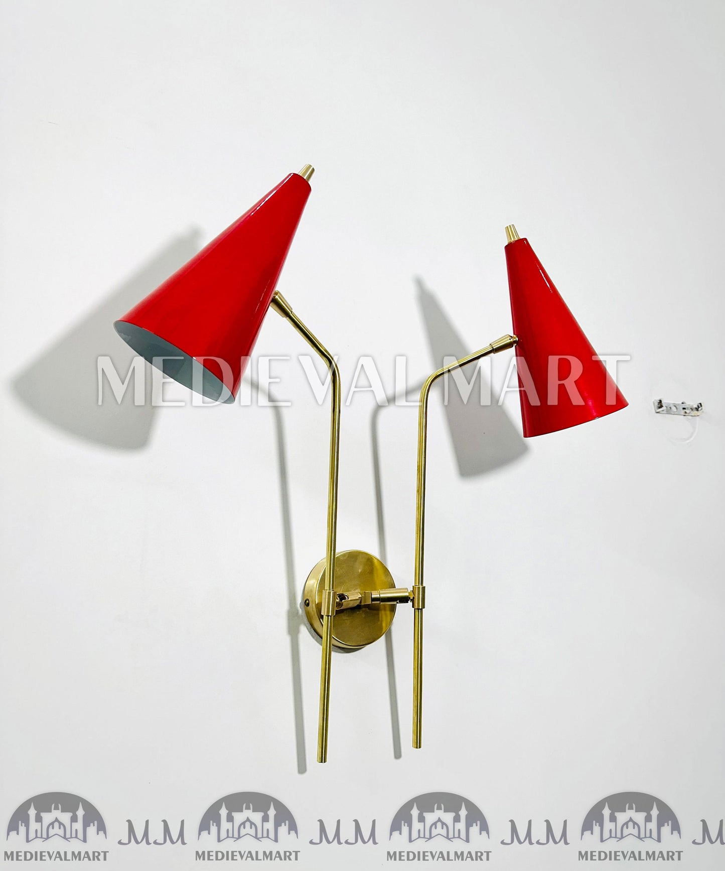 MEDIEVALMART FR Applique Murale Scarabée Vintage en Laiton : Luminaire Mural Mid-Century Modern