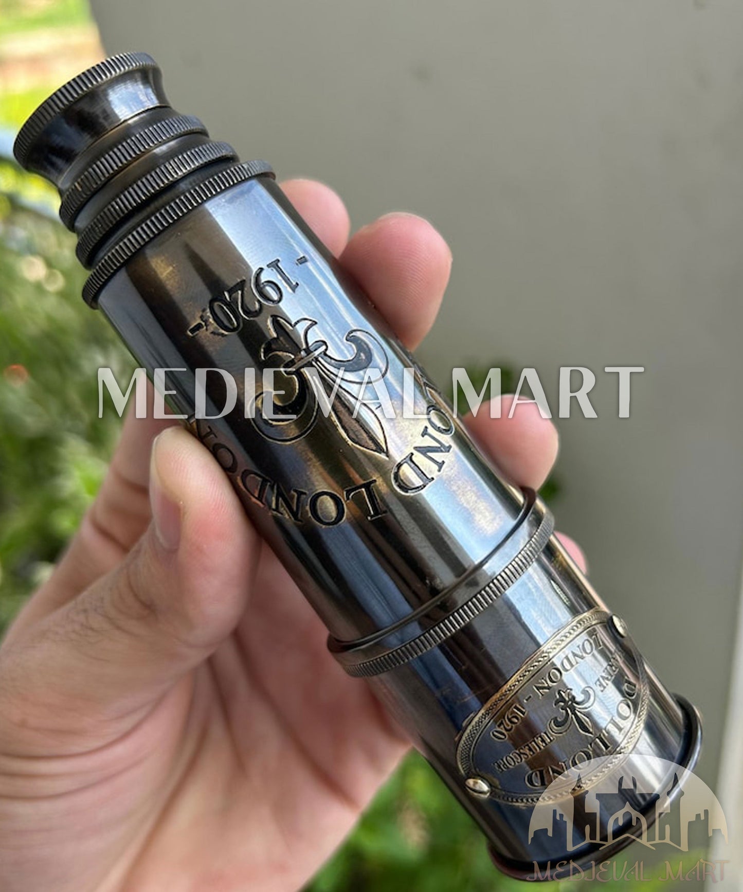 MEDIEVALMART FR Bouclier Médiéval Templier Inspiré de la Croix Zelda & Diable en Bois – Finition Bleue & Or | Cadeau pour Noël