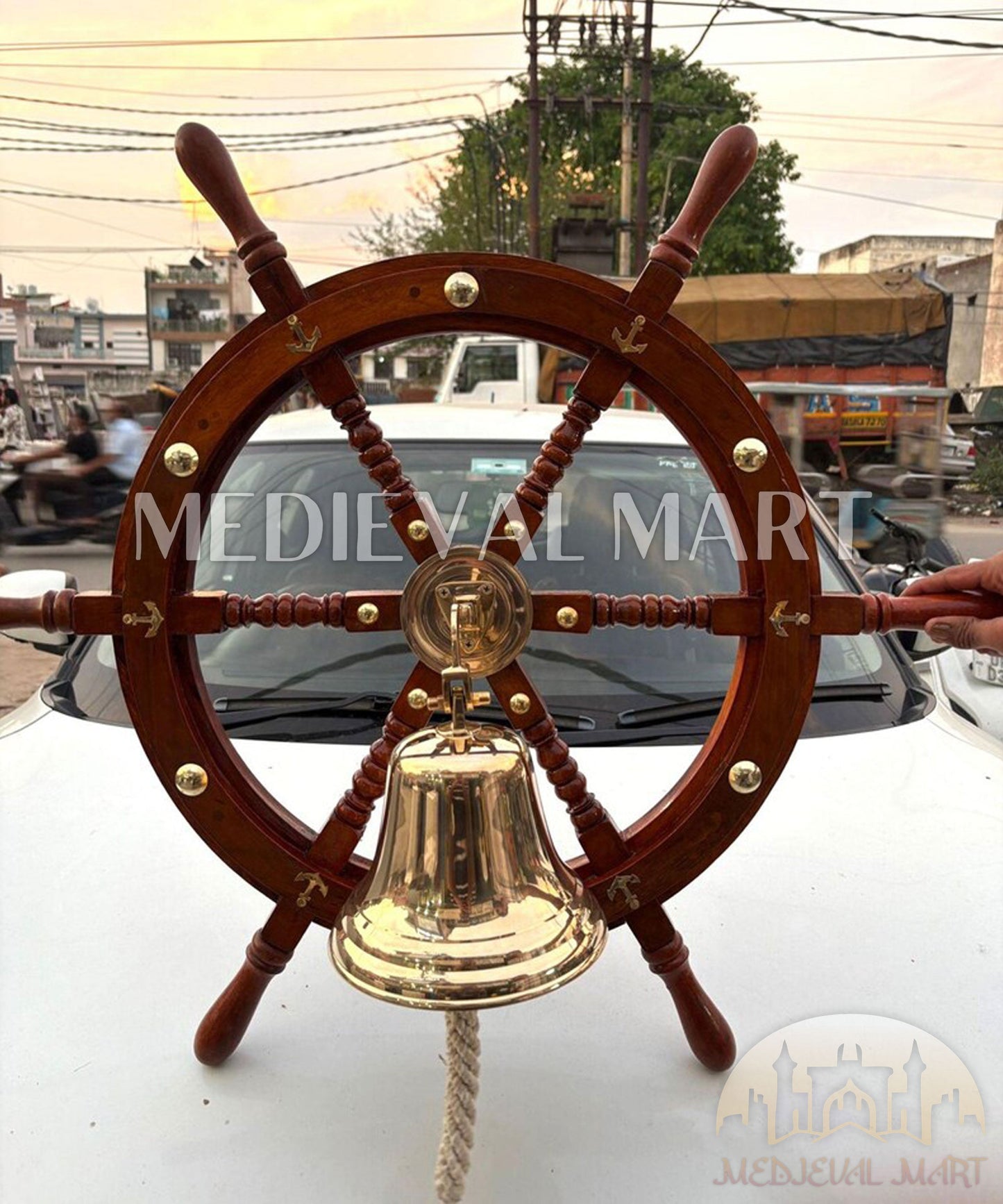 MEDIEVALMART FR Armure de Combat du XIVe Siècle – Ensemble Complet d’Armure de Buhurt avec Bassinet Klappvisor & Épée