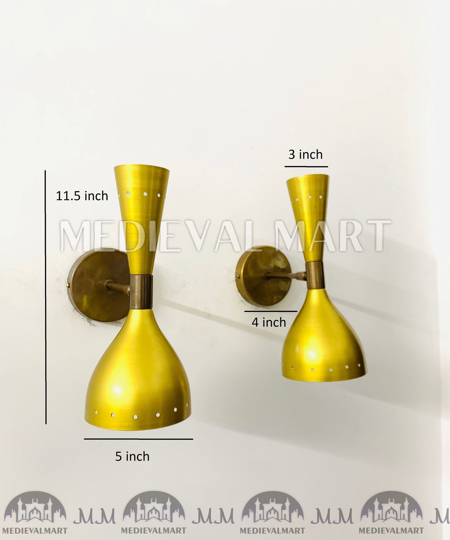 MEDIEVALMART FR Applique Murale en Laiton Fabriquée à la Main : Luminaire