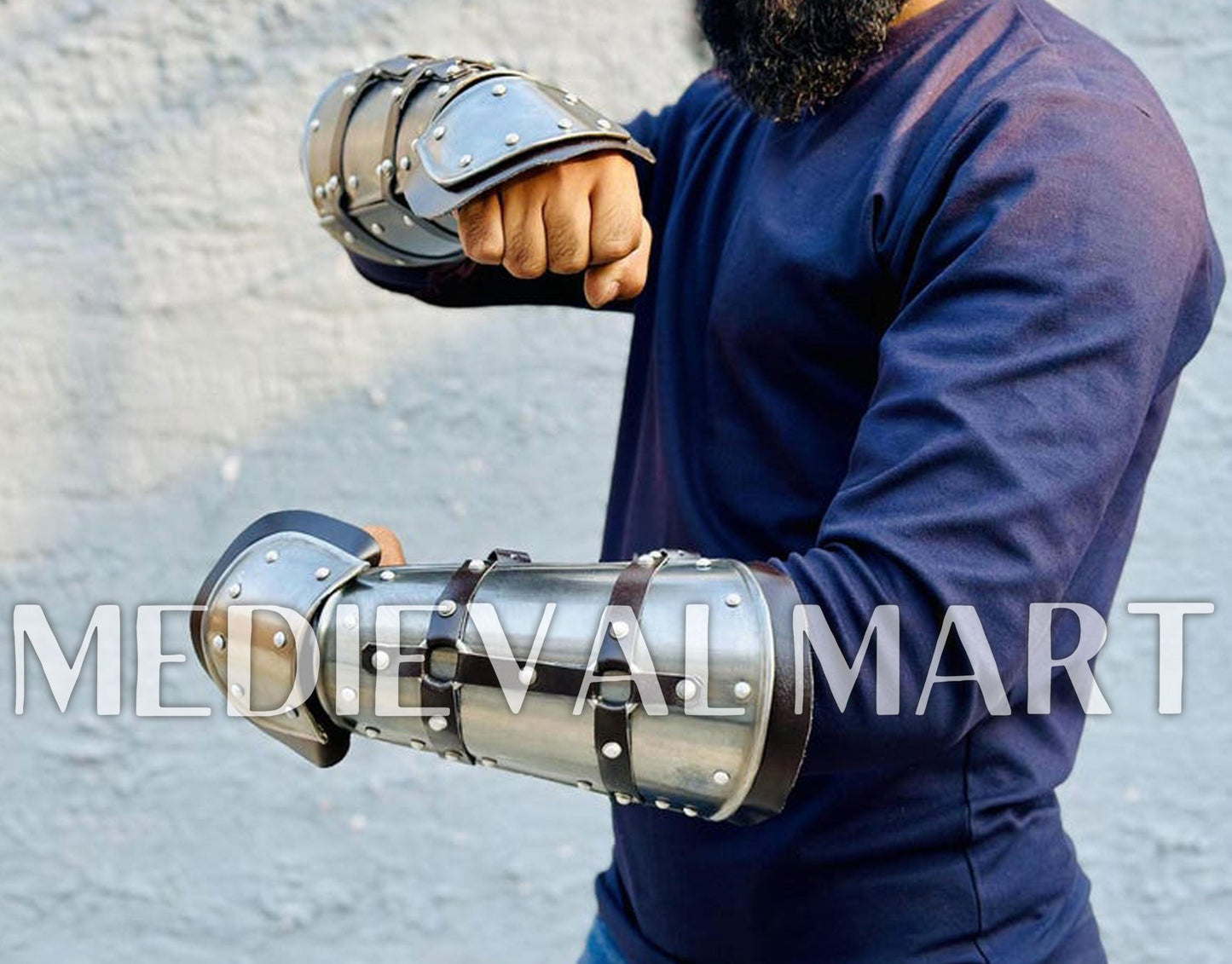 MEDIEVALMART FR Ensemble Exclusif De Gantelets Noirs Inspirés De Sauron Witcher LOTR Avec Décor Doré