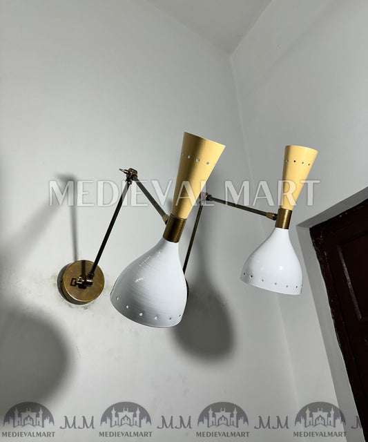 MEDIEVALMART FR Applique Murale Scarabée Vintage en Laiton : Luminaire Mural Mid-Century Modern