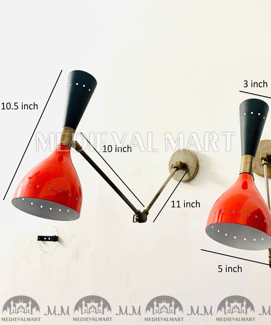 MEDIEVALMART FR Applique Murale Scarabée Vintage en Laiton : Luminaire Mural Mid-Century Modern