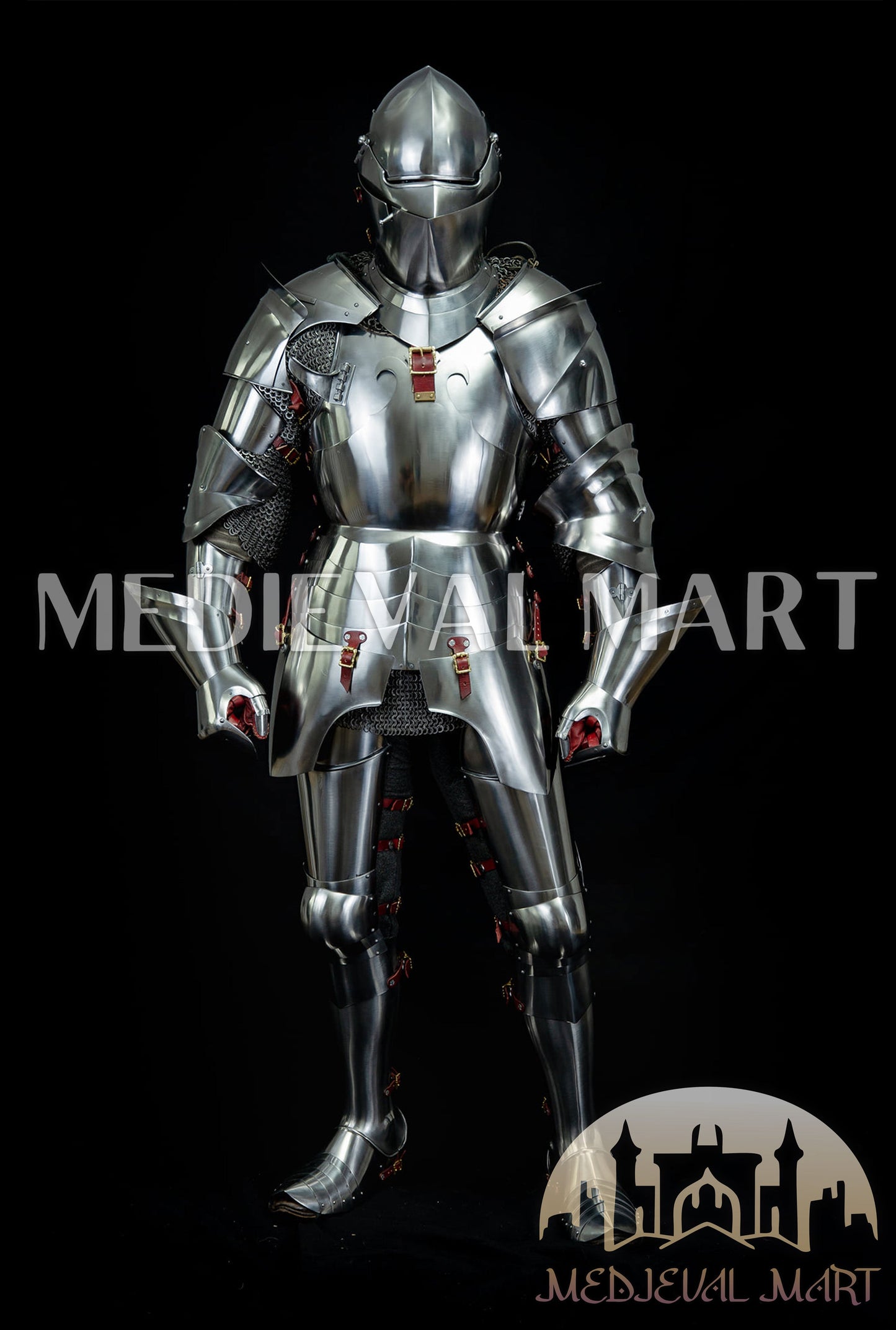 MEDIEVALMART FR Armure Médiévale de l’Empire Romain Kastenbrust – Armure Complète en Plaques avec Épée Alexander (ROA 1332)