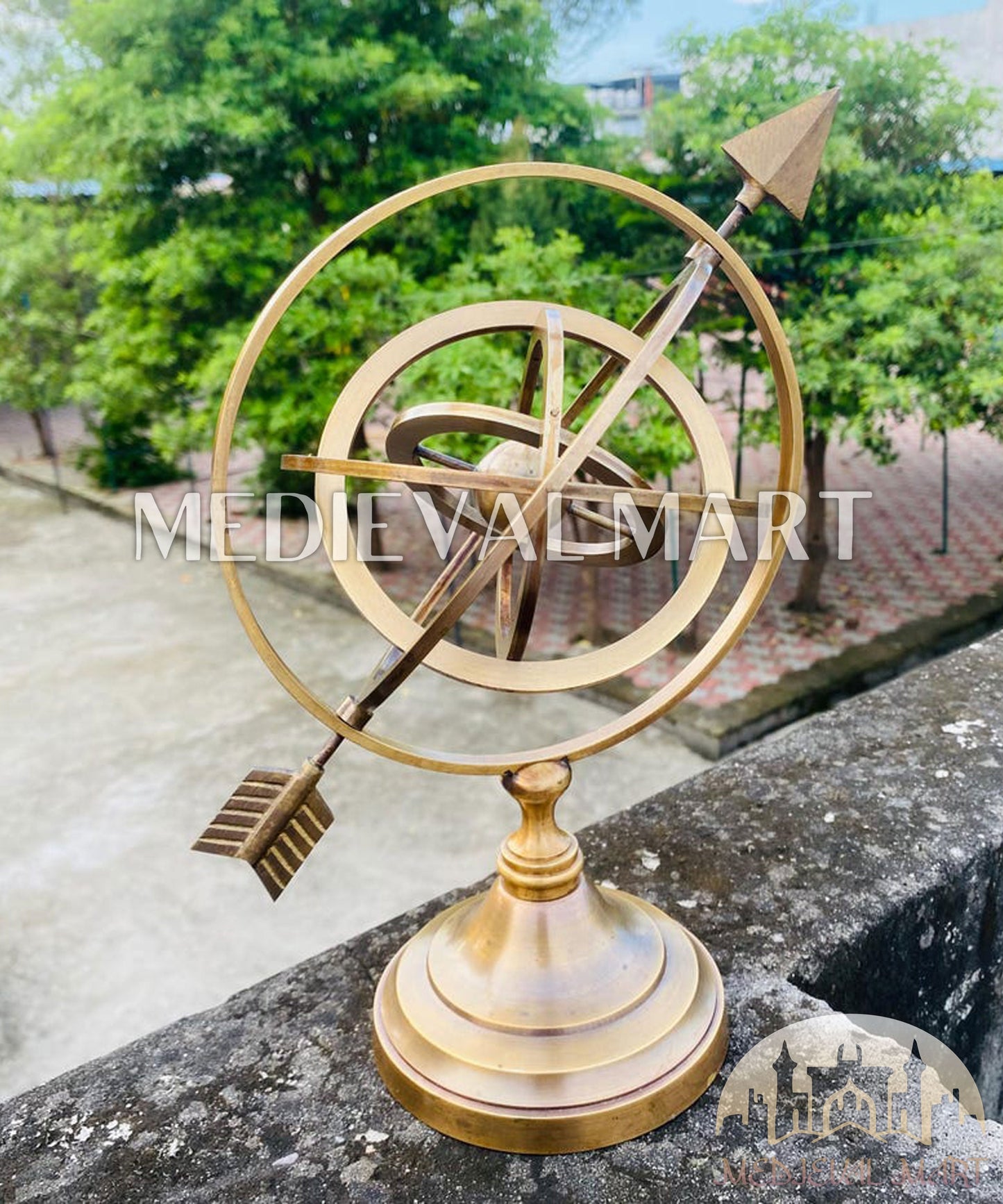 MEDIEVALMART FR Longue-Vue Nautique Antique 50X en Laiton – Télescope Portable de 18" pour Décoration Nautique