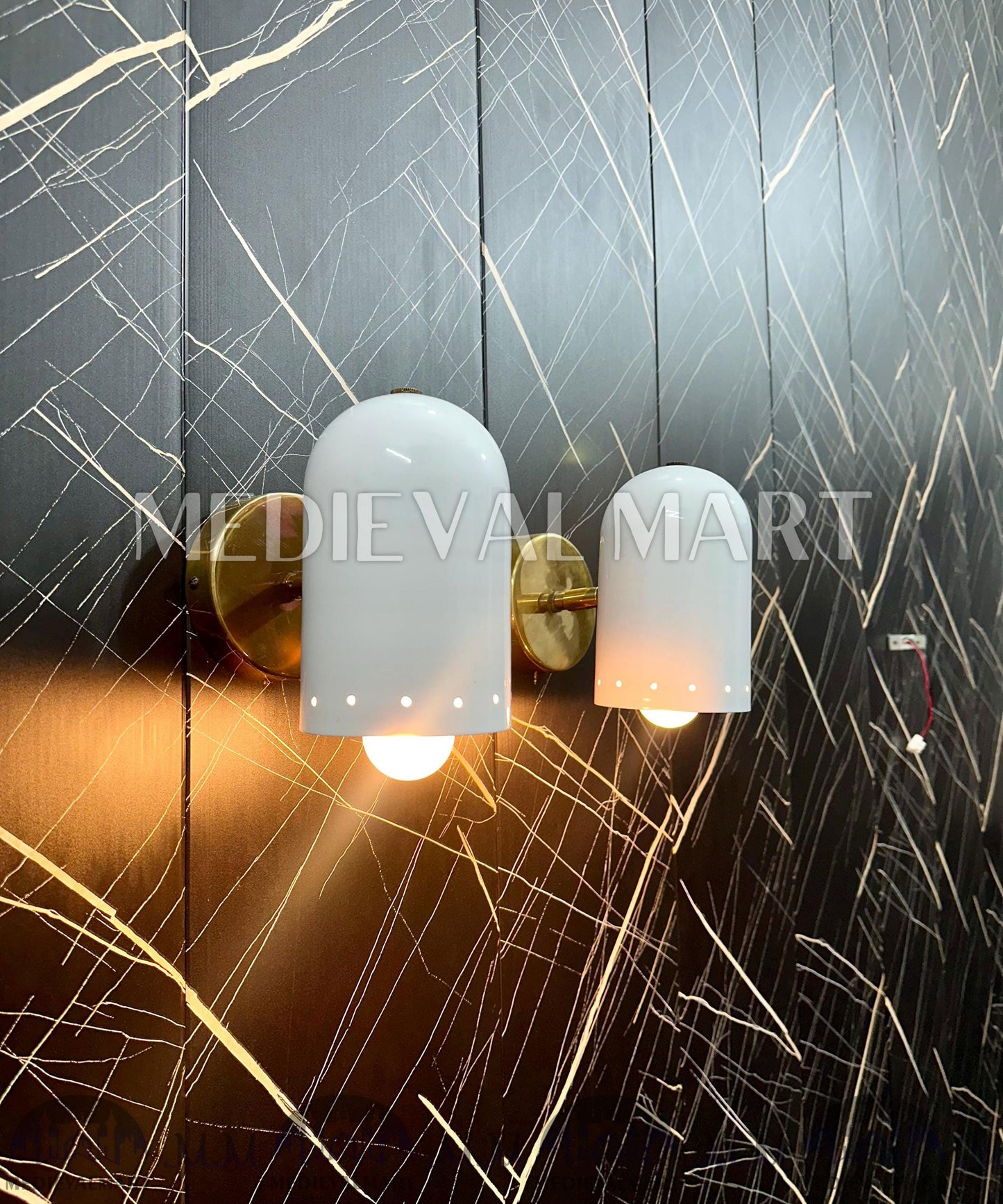 MEDIEVALMART FR Applique Murale en Laiton Fabriquée à la Main : Luminaire