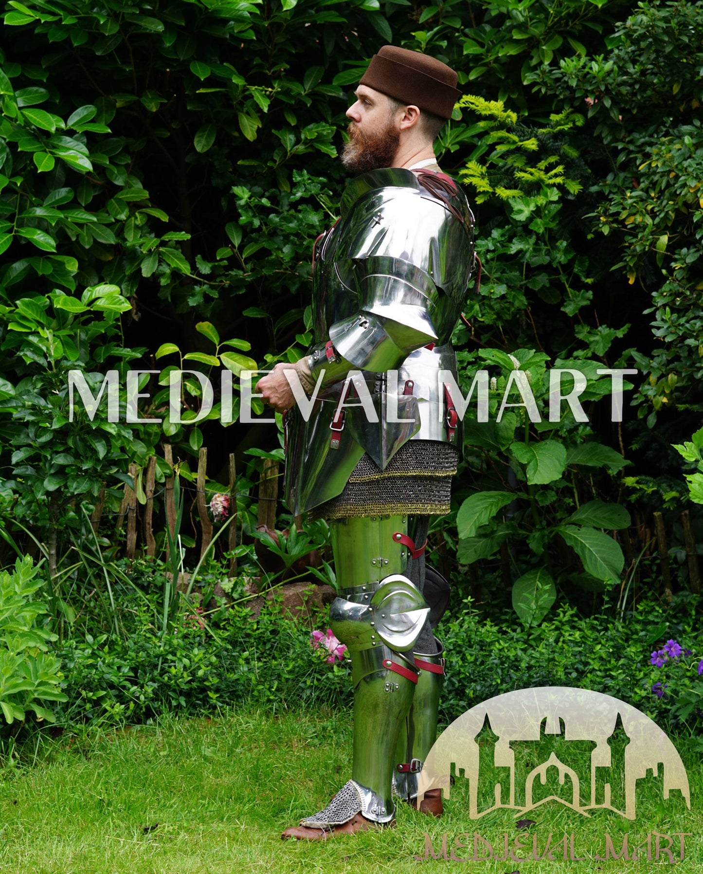 MEDIEVALMART FR Armure Médiévale de l’Empire Romain Kastenbrust – Armure Complète en Plaques avec Épée Alexander (ROA 1332)
