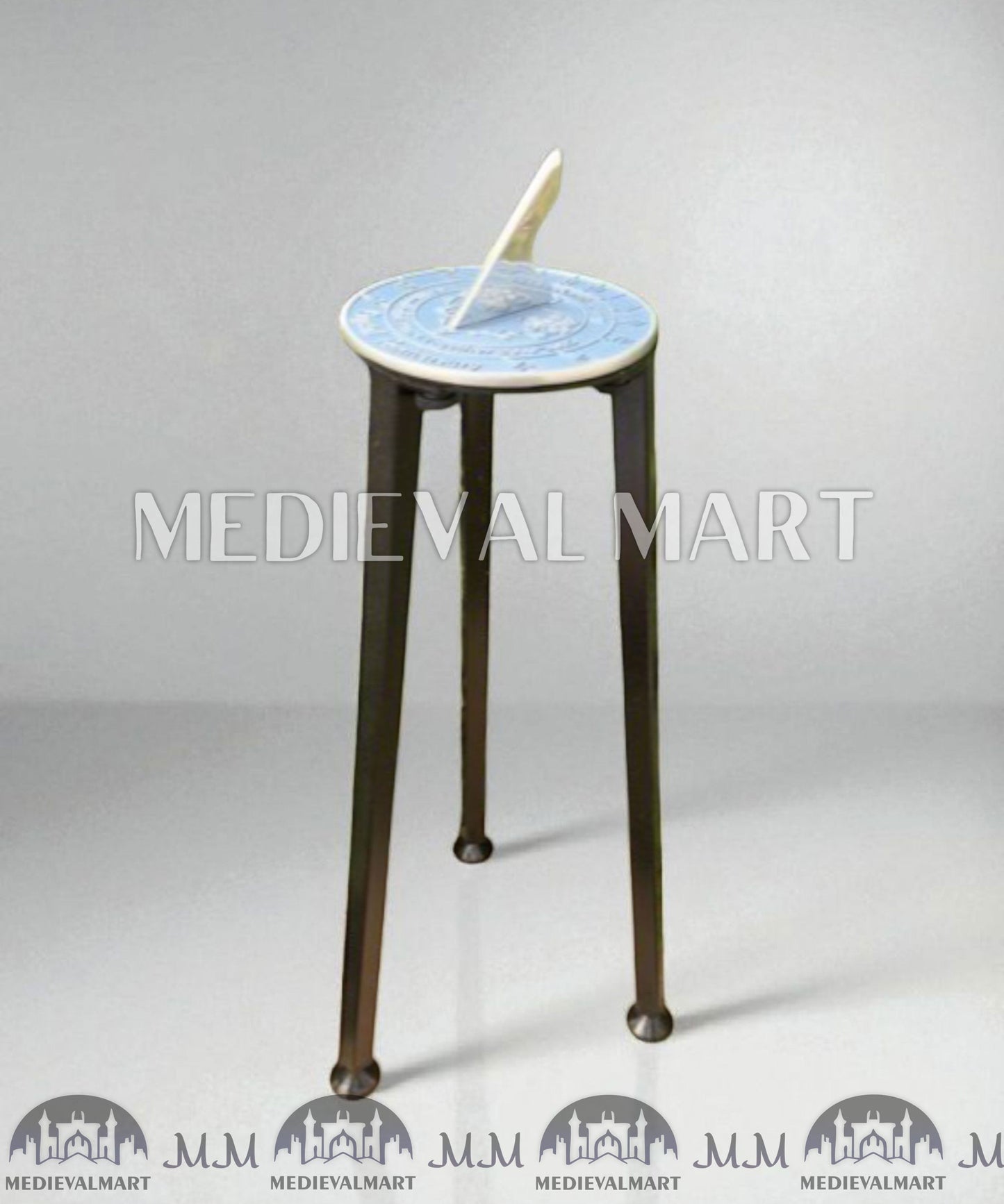 MEDIEVALMART FR Bouclier Viking Iconique Valhalla Noir/Gris – Ivar le Désossé avec Pointes en Fer | Cadeau pour Papa