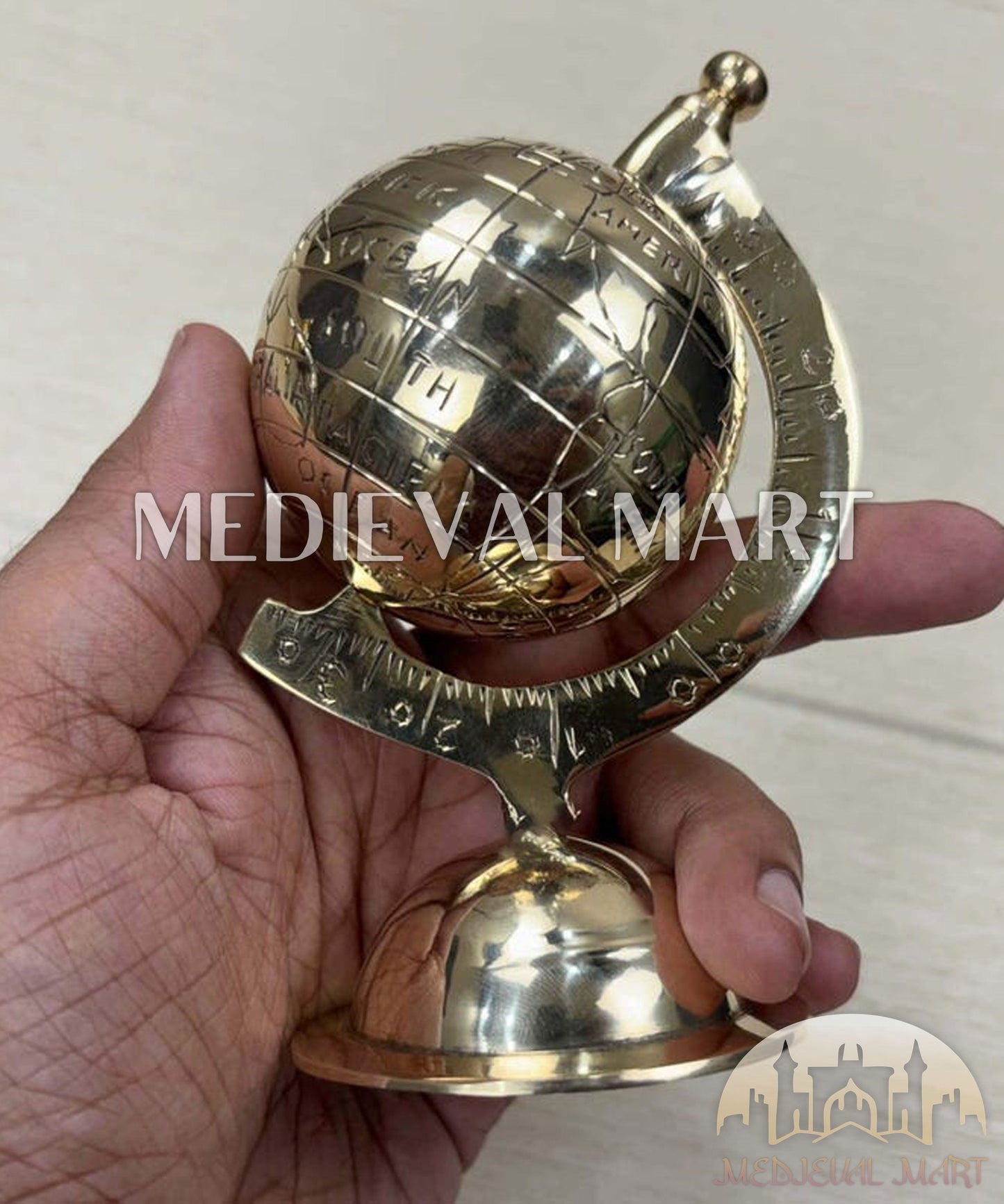 MEDIEVALMART FR Longue-Vue Nautique Antique 50X en Laiton – Télescope Portable de 18" pour Décoration Nautique