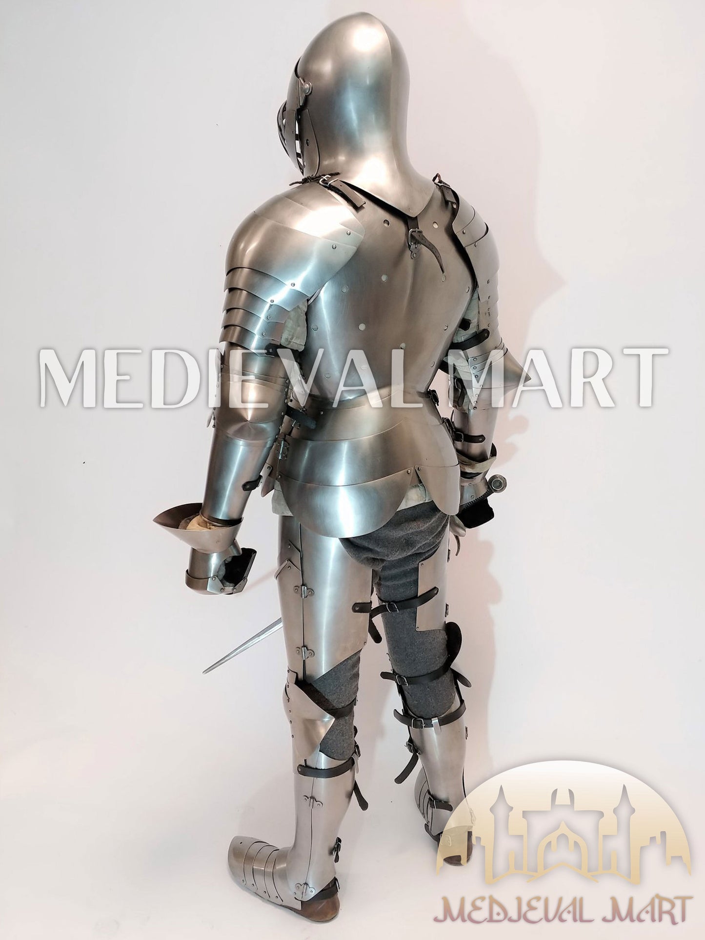 MEDIEVALMART FR Armure Médiévale de l’Empire Romain Kastenbrust – Armure Complète en Plaques avec Épée Alexander (ROA 1332)