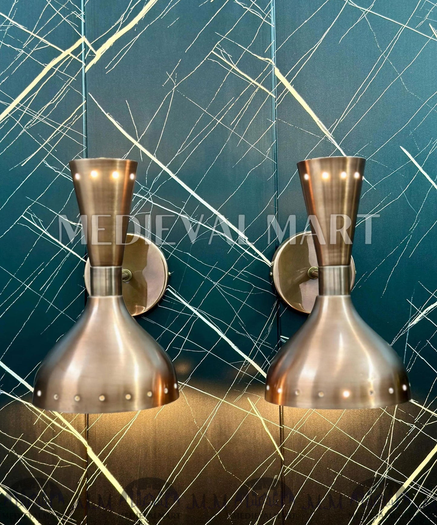 MEDIEVALMART FR Applique Murale en Laiton Fabriquée à la Main : Luminaire