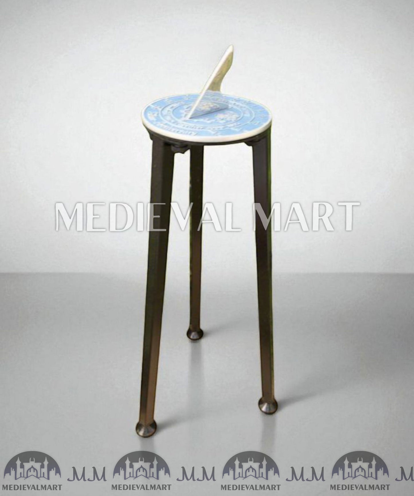 MEDIEVALMART FR Bouclier Viking Iconique Valhalla Noir/Gris – Ivar le Désossé avec Pointes en Fer | Cadeau pour Papa