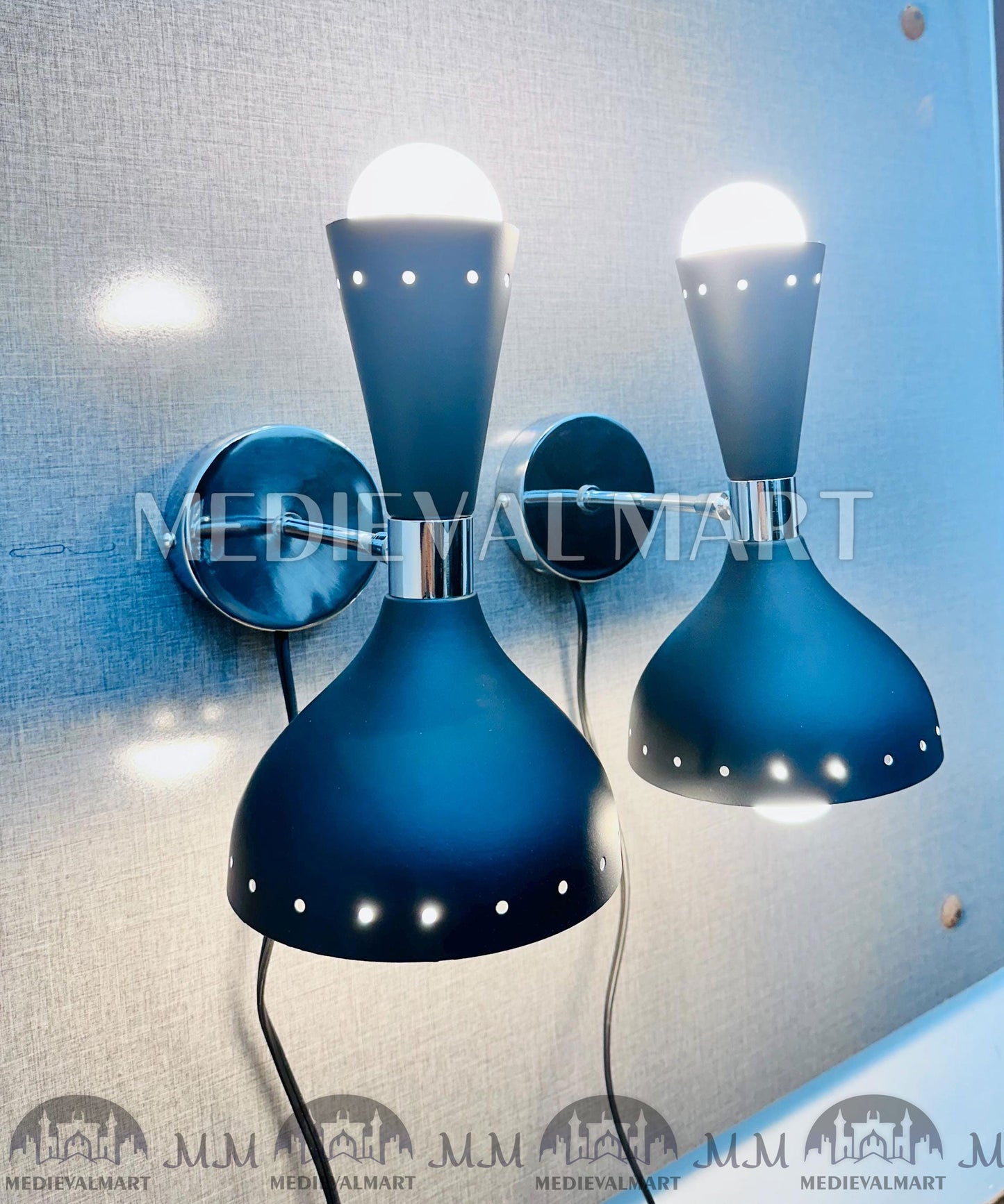 MEDIEVALMART FR Applique Murale Scarabée Vintage en Laiton : Luminaire Mural Mid-Century Modern