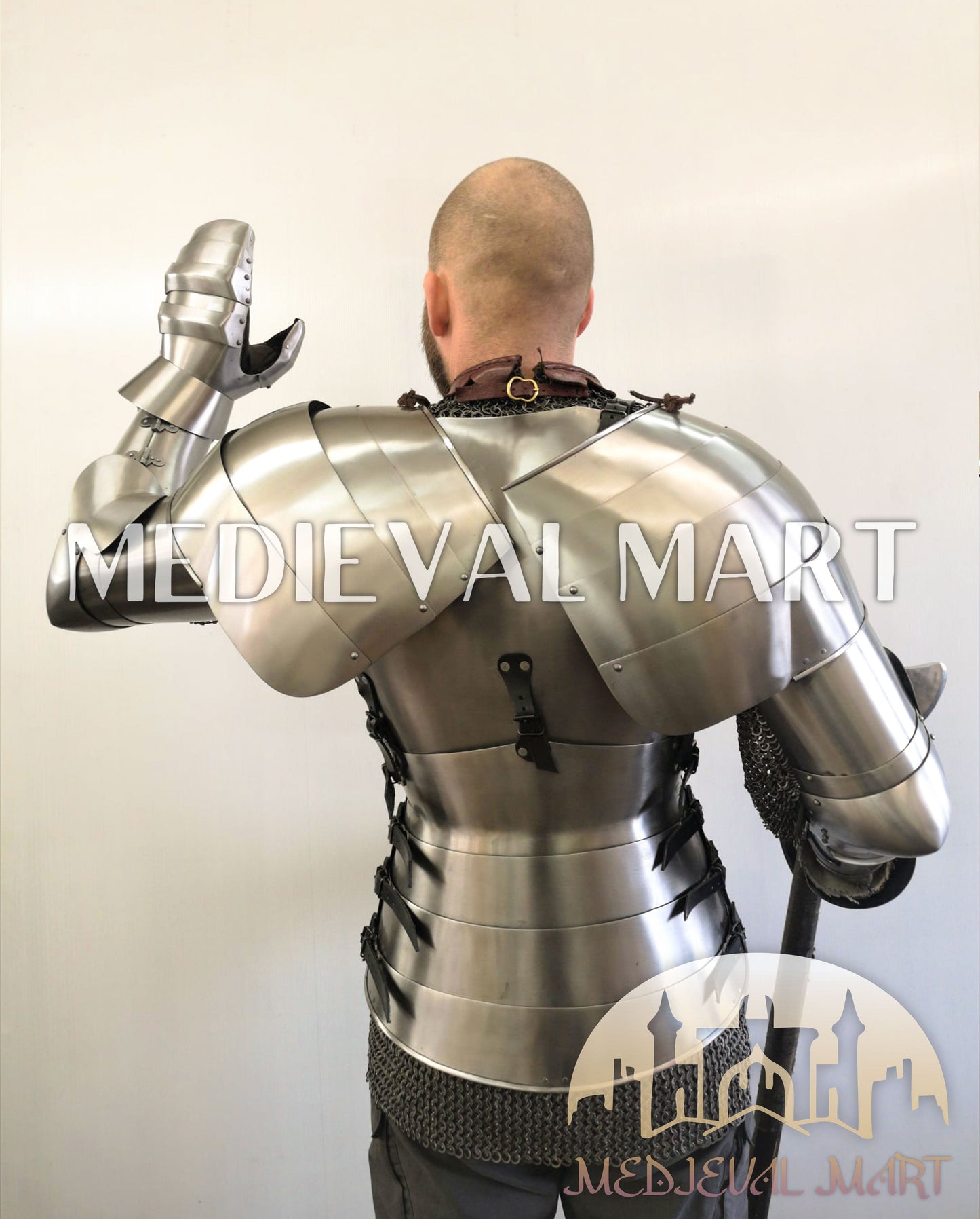 MEDIEVALMART FR Armure Médiévale de l’Empire Romain Kastenbrust – Armure Complète en Plaques avec Épée Alexander (ROA 1332)