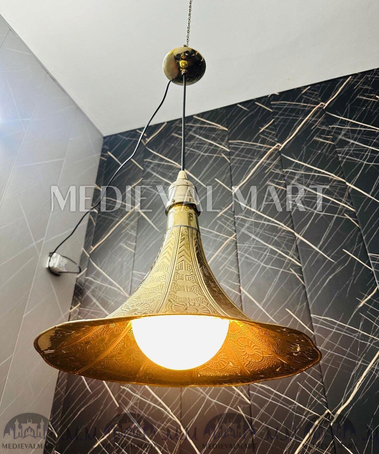 MEDIEVALMART FR Ensemble De Gantelets Dorés Inspirés De Sauron Witcher LOTR Avec Étoile Bleue – Gants D’Armure Cosplay