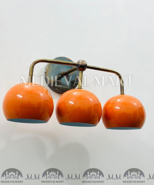 MEDIEVALMART FR Applique Murale À Double Cône En Laiton Marron, Lampe De Coiffeuse Fabriquée À La Main