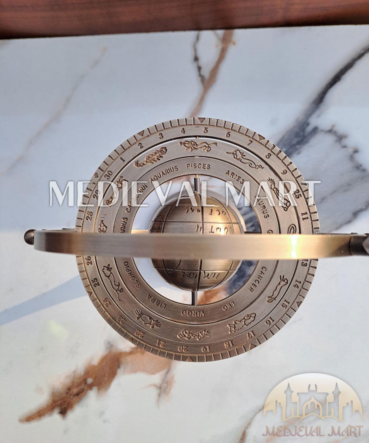 MEDIEVALMART FR Longue-Vue Nautique Antique 50X en Laiton – Télescope Portable de 18" pour Décoration Nautique