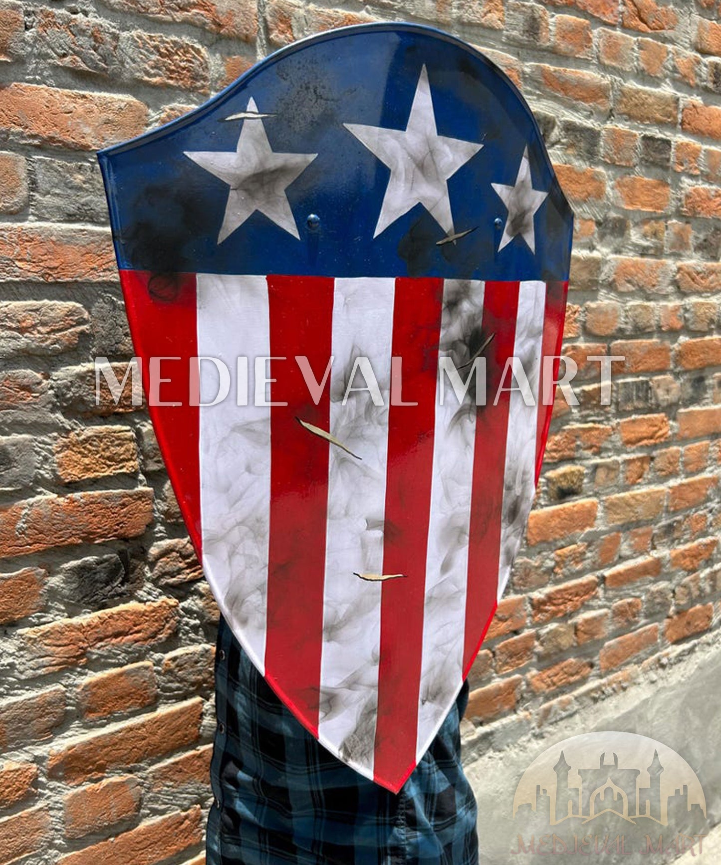 MEDIEVALMART FR Bouclier Endommagé de Steve Rogers – First Avengers | Cadeau pour Cosplay