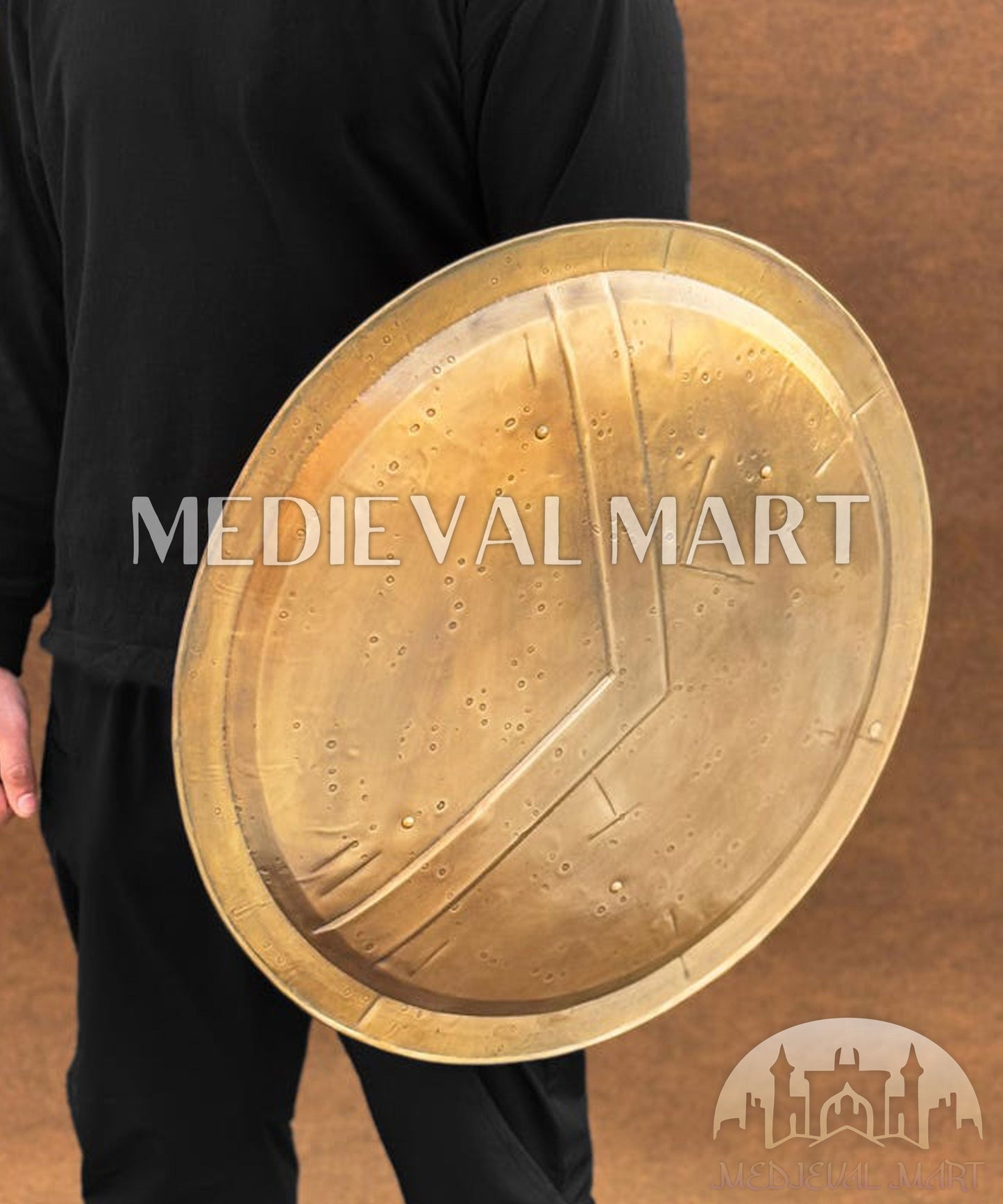 MEDIEVALMART FR Bouclier Médiéval Templier Inspiré de la Croix Zelda & Diable en Bois – Finition Bleue & Or | Cadeau pour Noël