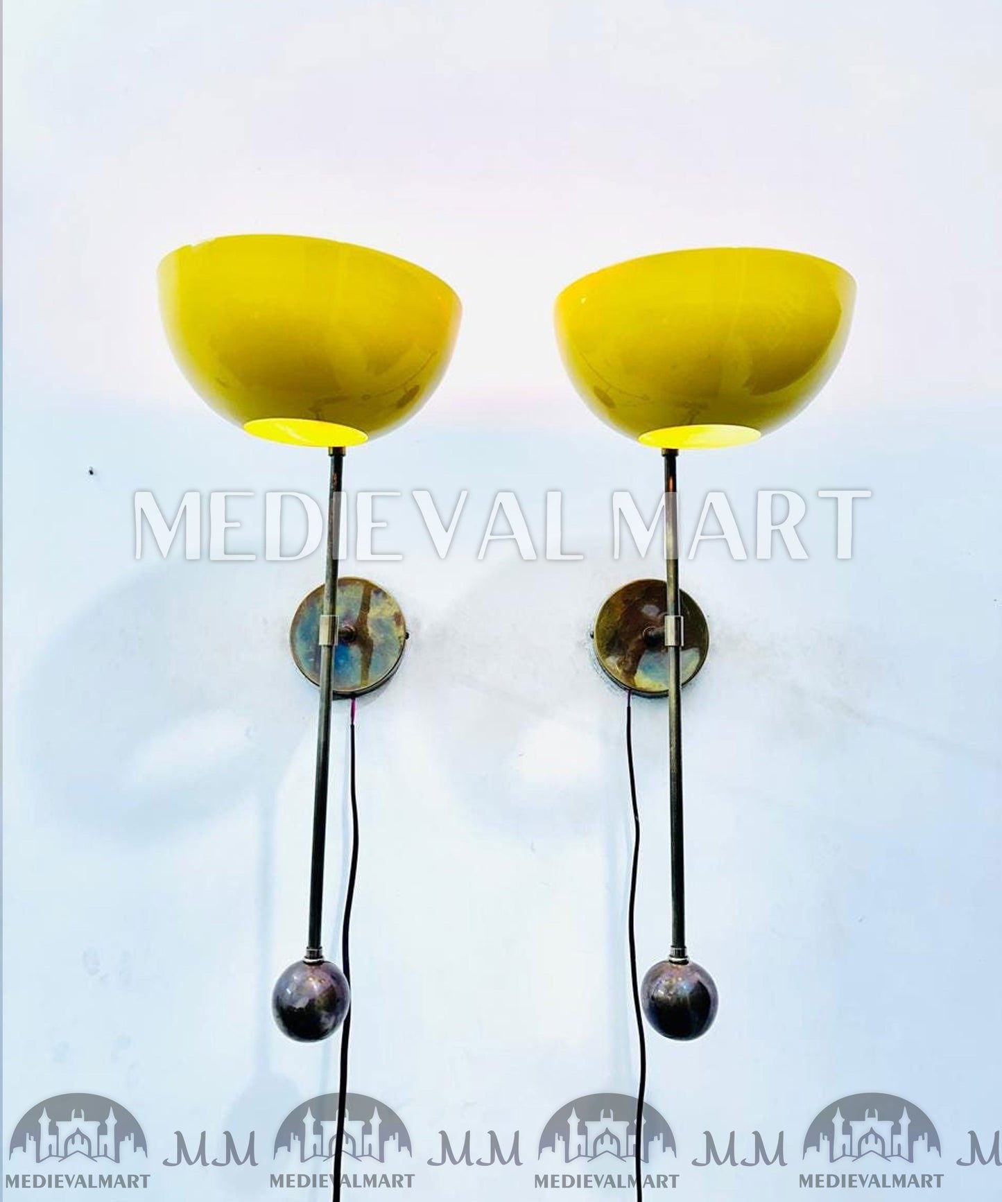 MEDIEVALMART FR Applique Murale Scarabée Vintage en Laiton : Luminaire Mural Mid-Century Modern