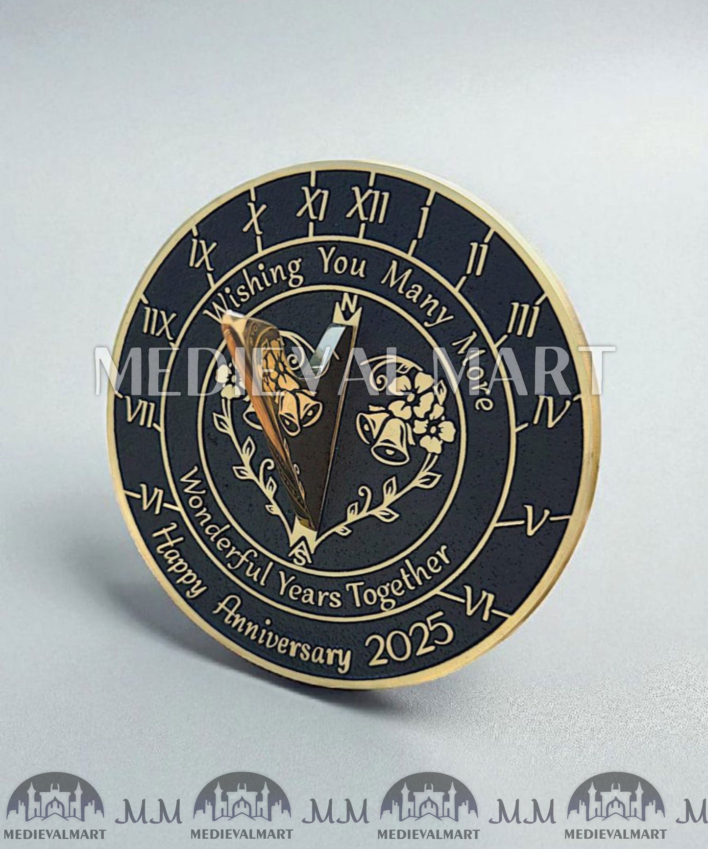 MEDIEVALMART FR Bouclier Viking Iconique Valhalla Noir/Gris – Ivar le Désossé avec Pointes en Fer | Cadeau pour Papa