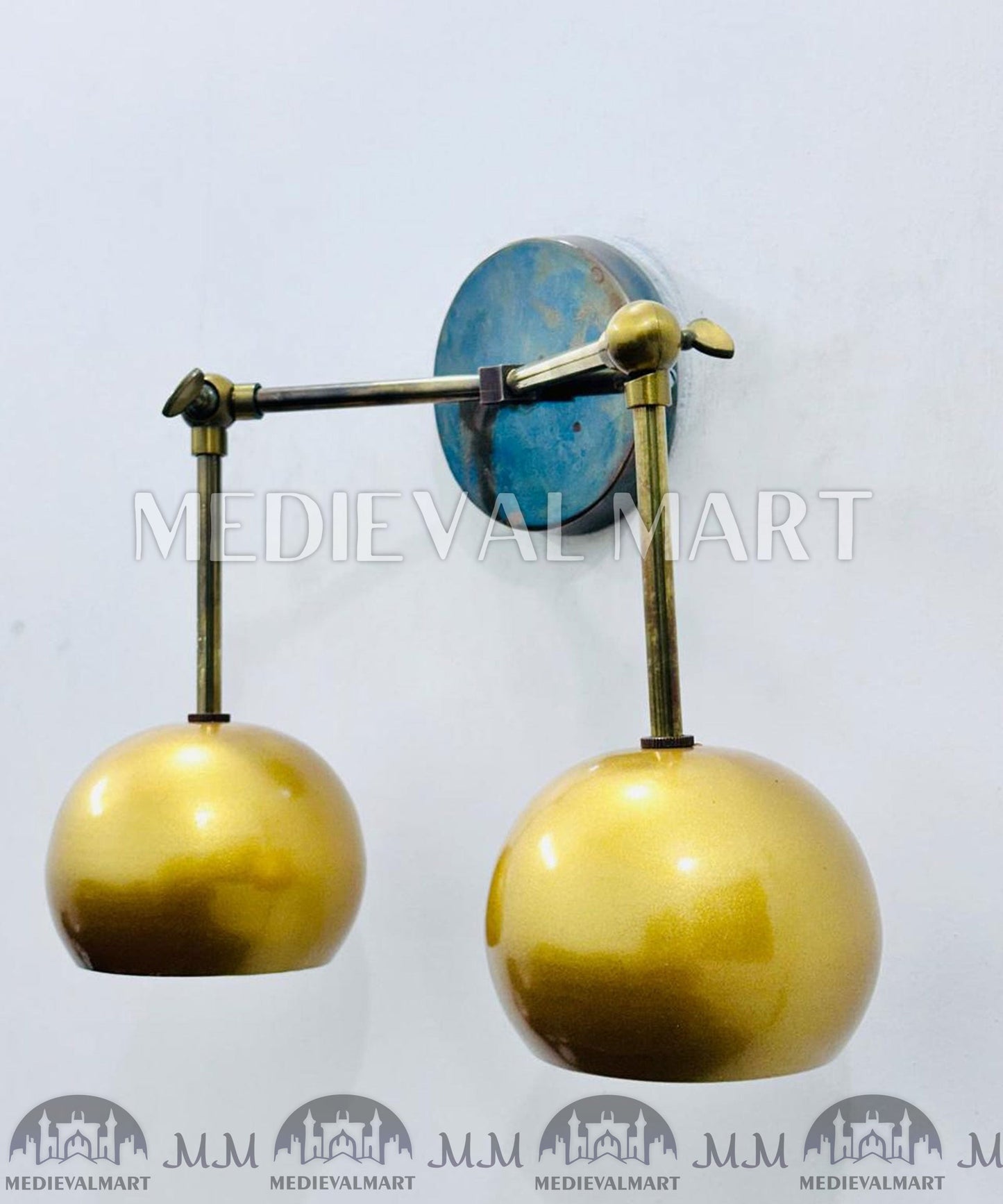 MEDIEVALMART FR Applique Murale Scarabée Vintage en Laiton : Luminaire Mural Mid-Century Modern