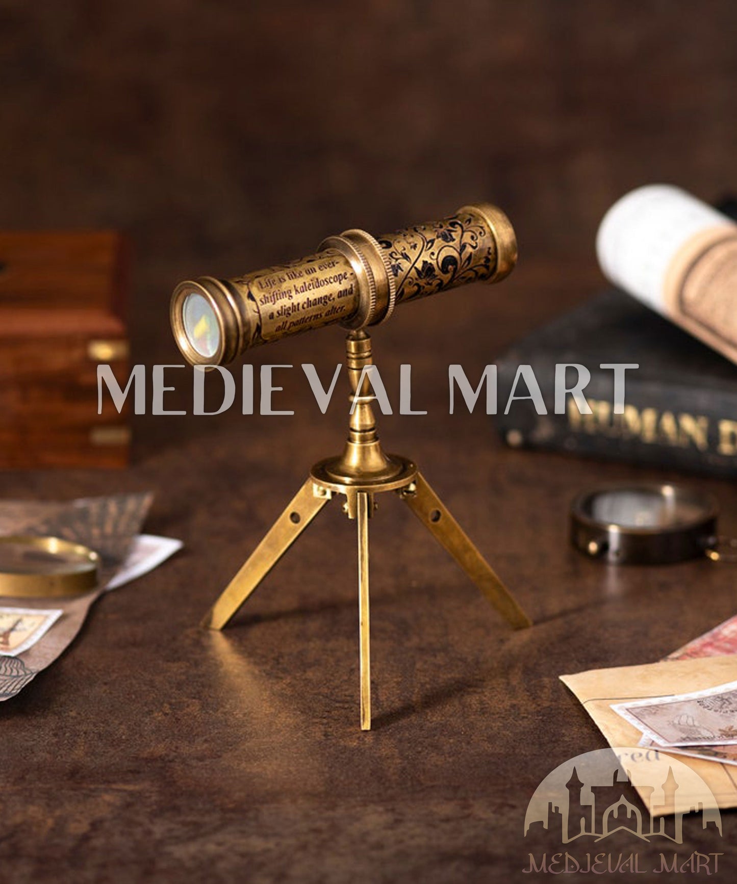 MEDIEVALMART FR Bouclier Médiéval Templier Inspiré de la Croix Zelda & Diable en Bois – Finition Bleue & Or | Cadeau pour Noël