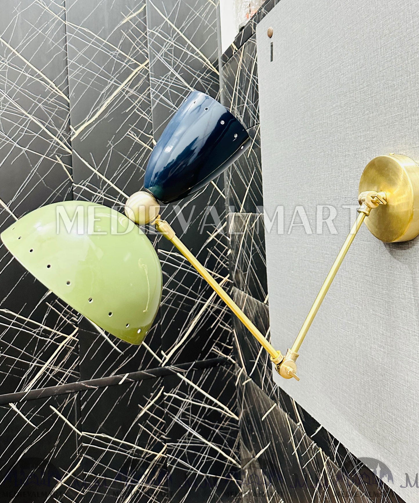 MEDIEVALMART FR Applique Murale Scarabée Vintage en Laiton : Luminaire Mural Mid-Century Modern