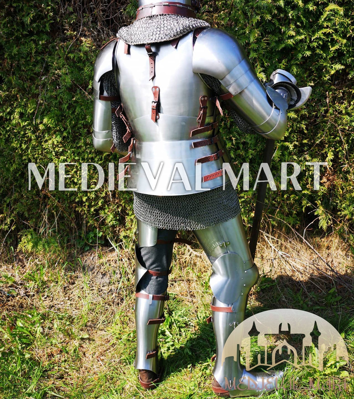 MEDIEVALMART FR Armure Médiévale de l’Empire Romain Kastenbrust – Armure Complète en Plaques avec Épée Alexander (ROA 1332)