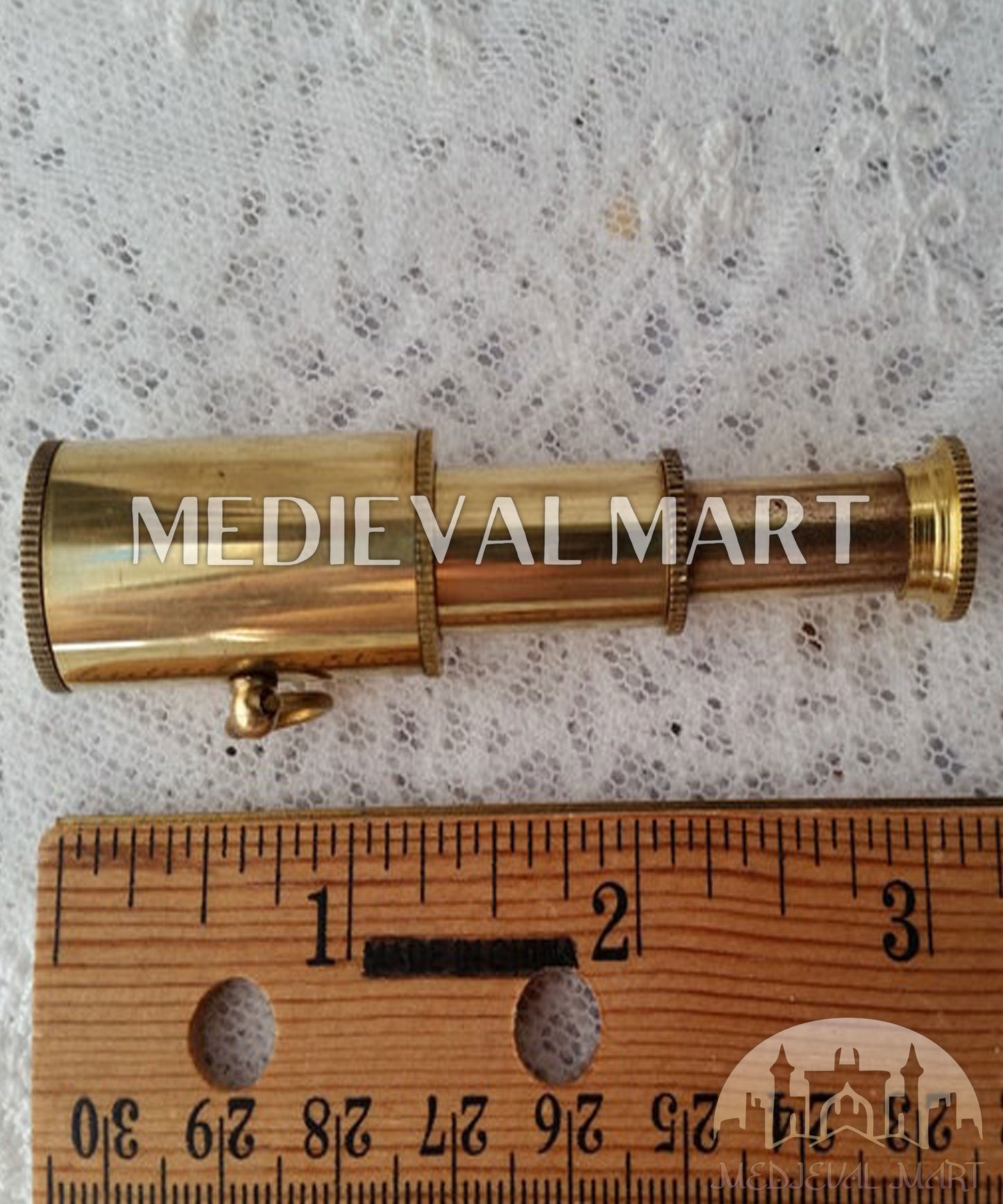 MEDIEVALMART FR Longue-Vue Nautique Antique 50X en Laiton – Télescope Portable de 18" pour Décoration Nautique