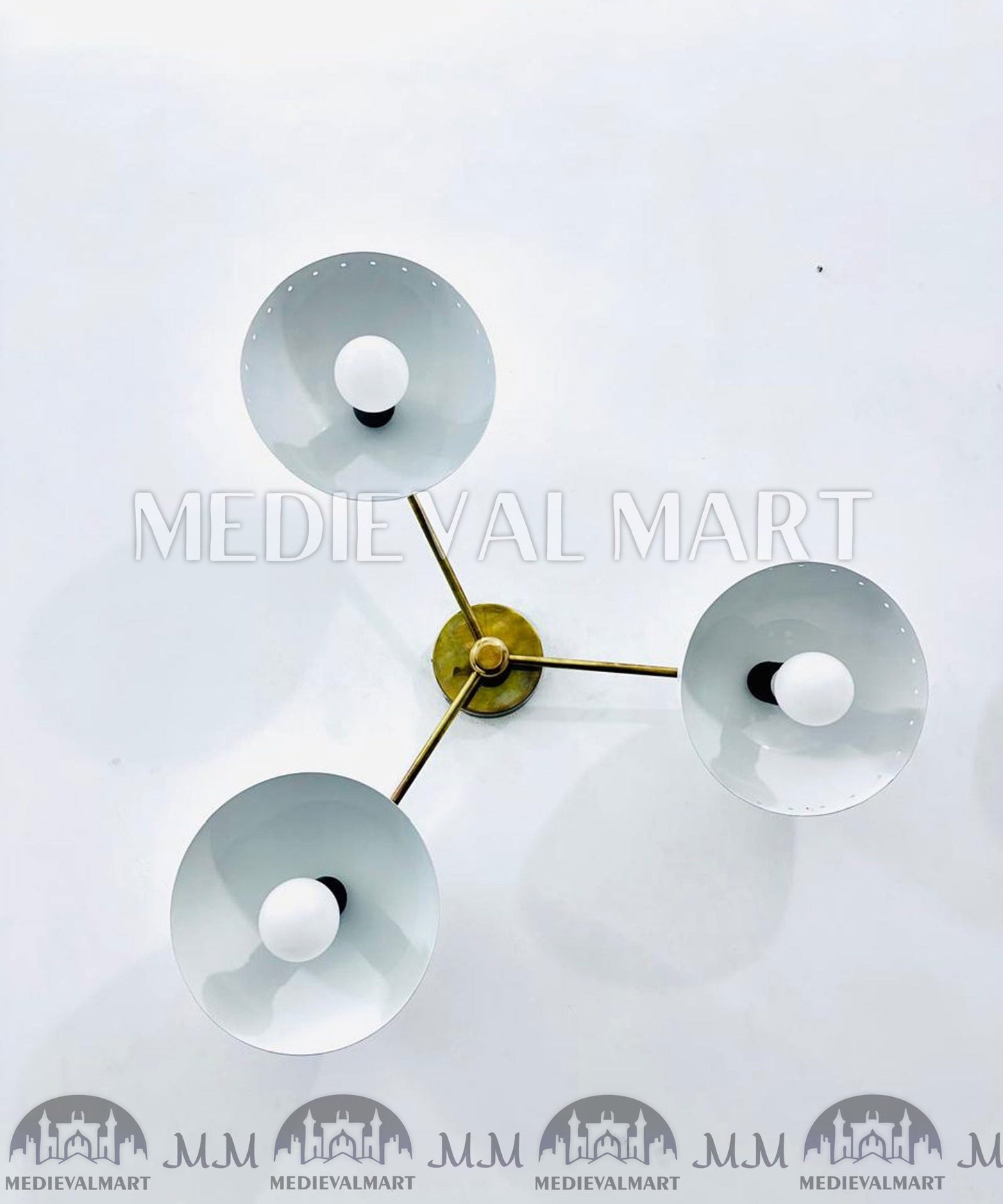 MEDIEVALMART FR Ensemble De Gantelets Dorés Inspirés De Sauron Witcher LOTR Avec Étoile Bleue – Gants D’Armure Cosplay