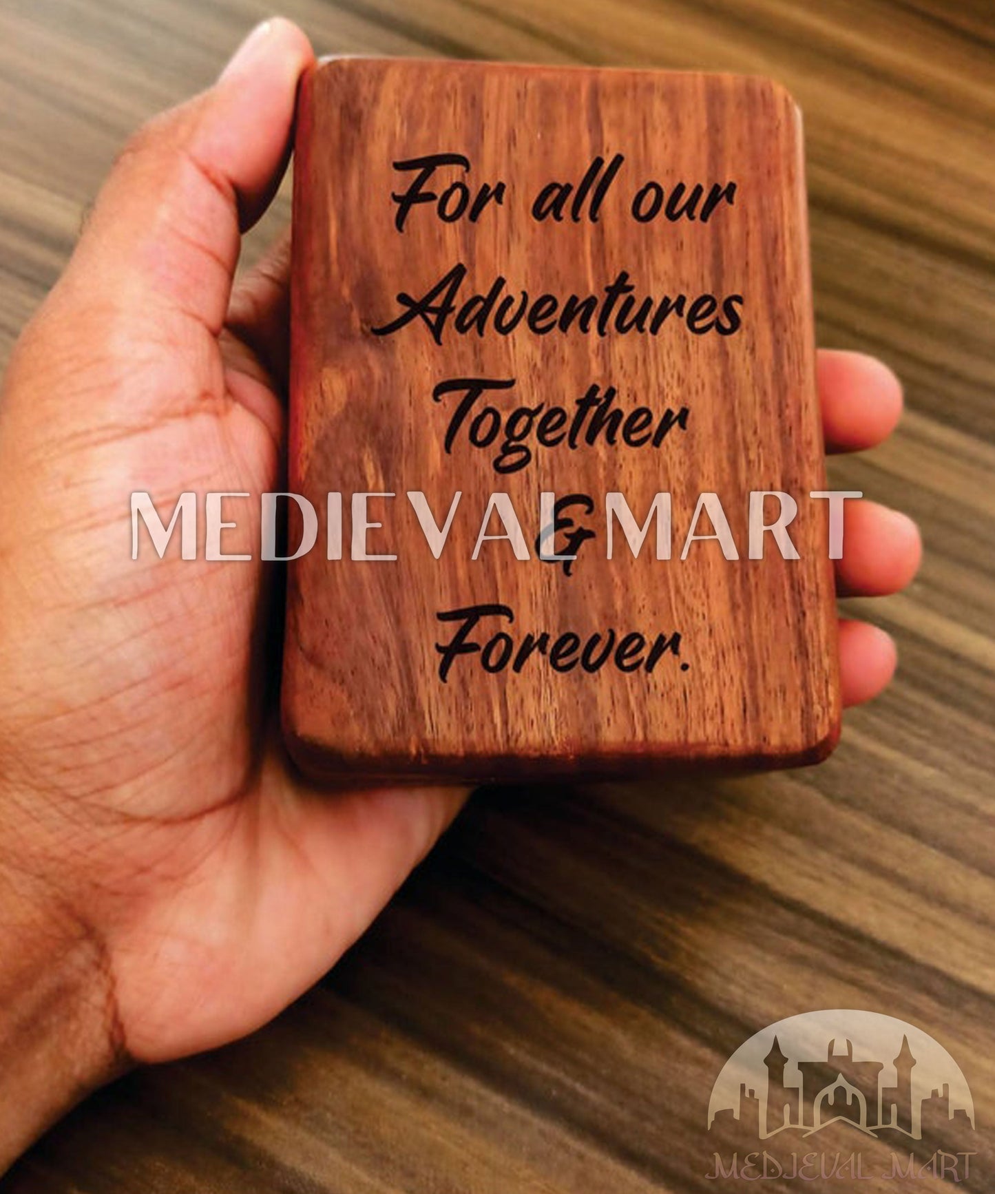 MEDIEVALMART FR Boussole Nautique Vintage Trip Gear en Laiton – Finition Or Brillant avec Base en Bois | Cadeau pour Maman