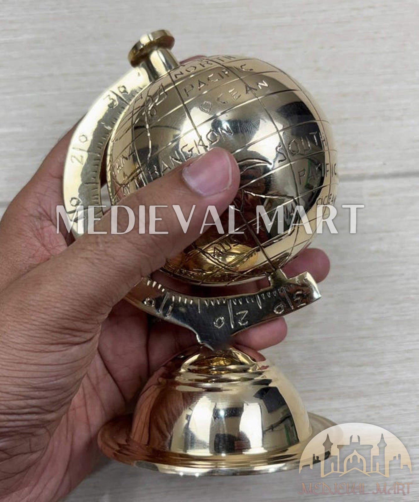 MEDIEVALMART FR Longue-Vue Nautique Antique 50X en Laiton – Télescope Portable de 18" pour Décoration Nautique