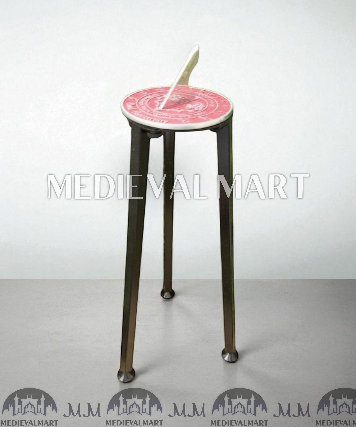 MEDIEVALMART FR Bouclier Viking Iconique Valhalla Noir/Gris – Ivar le Désossé avec Pointes en Fer | Cadeau pour Papa