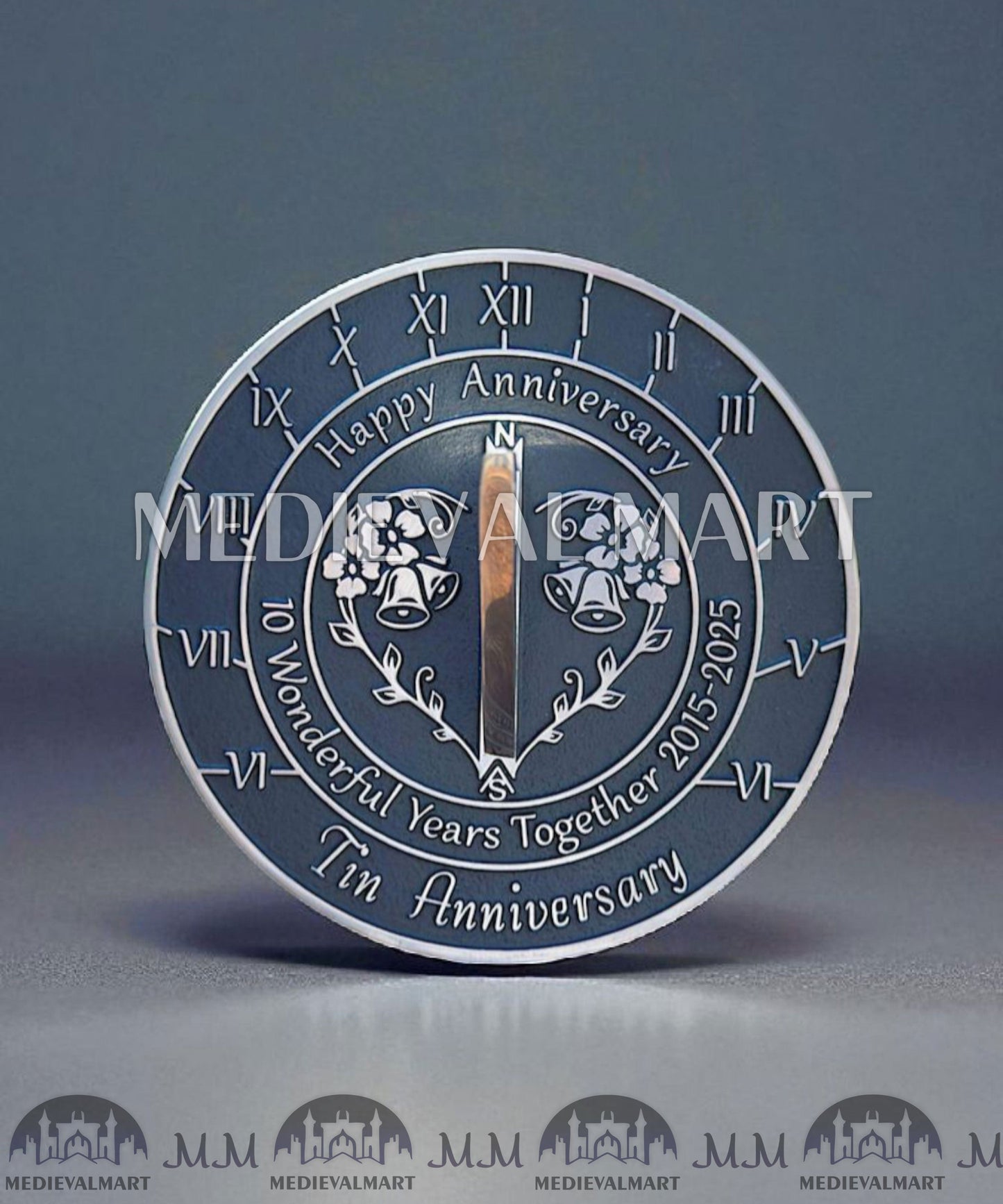 MEDIEVALMART FR Bouclier Viking Iconique Valhalla Noir/Gris – Ivar le Désossé avec Pointes en Fer | Cadeau pour Papa