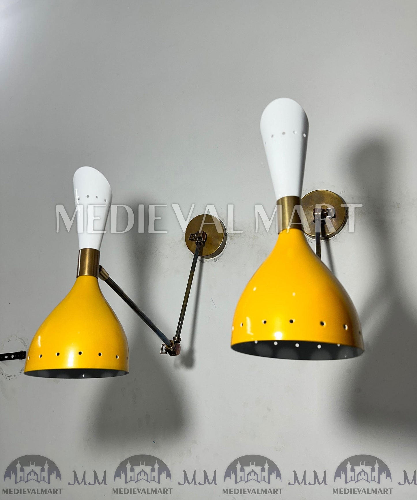 MEDIEVALMART FR Applique Murale Scarabée Vintage en Laiton : Luminaire Mural Mid-Century Modern