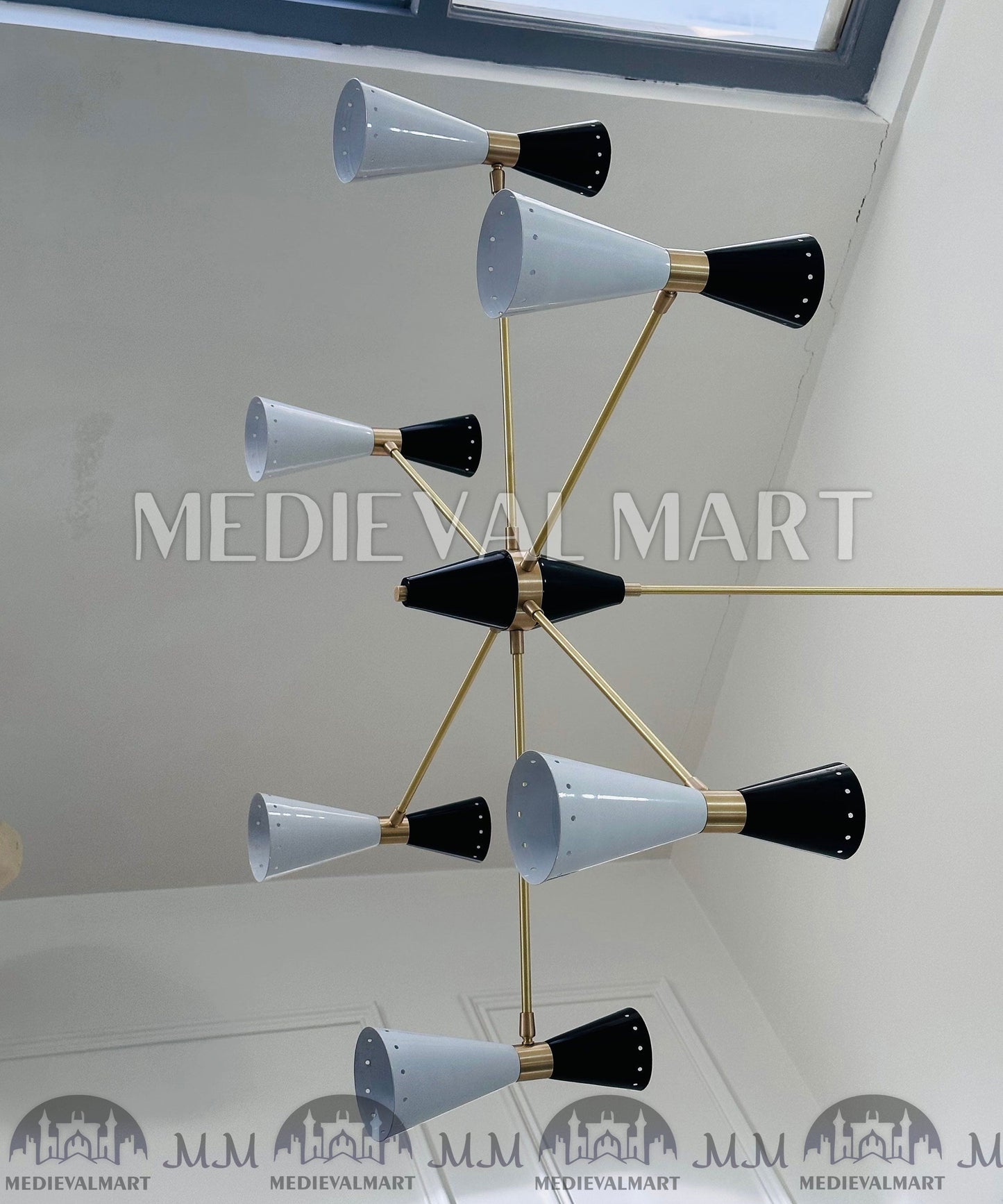 MEDIEVALMART FR Ensemble De Gantelets Dorés Inspirés De Sauron Witcher LOTR Avec Étoile Bleue – Gants D’Armure Cosplay