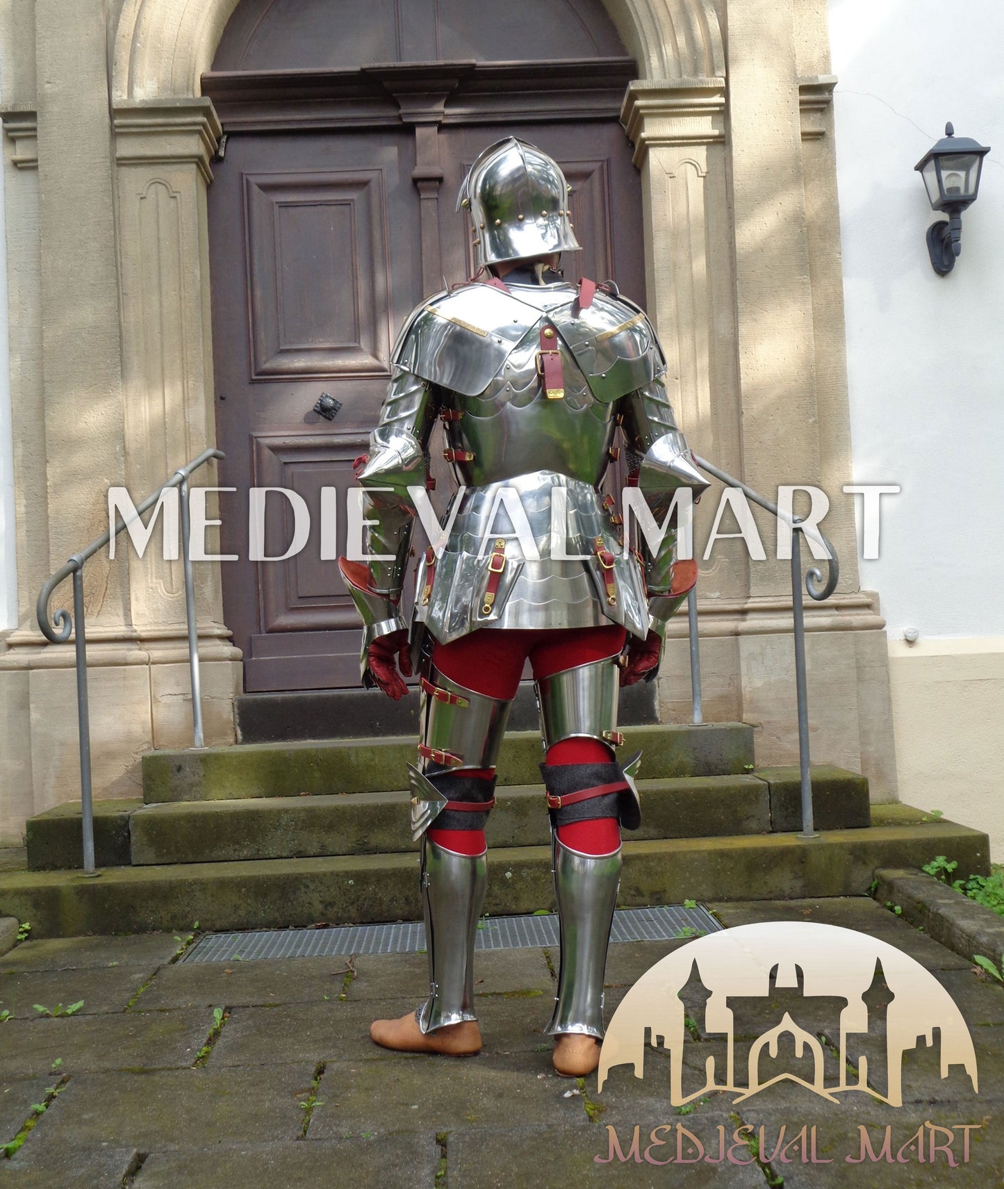 MEDIEVALMART FR Armure Médiévale de l’Empire Romain Kastenbrust – Armure Complète en Plaques avec Épée Alexander (ROA 1332)