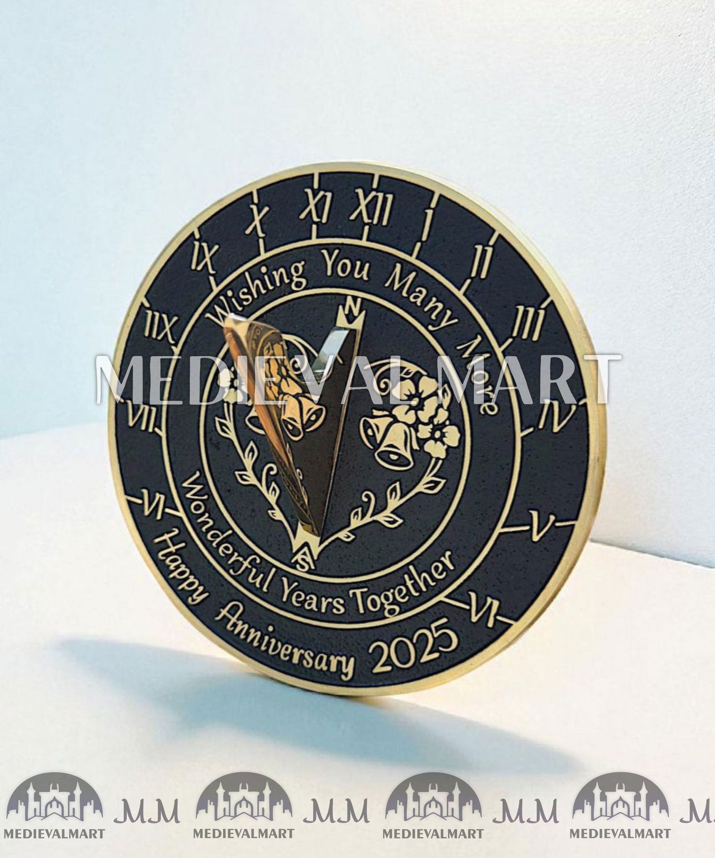 MEDIEVALMART FR Bouclier Viking Iconique Valhalla Noir/Gris – Ivar le Désossé avec Pointes en Fer | Cadeau pour Papa