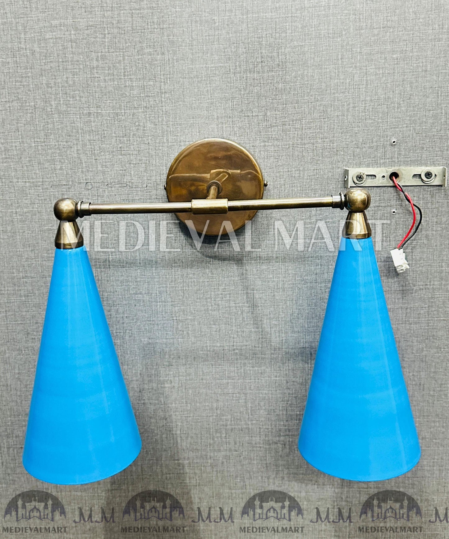 MEDIEVALMART FR Applique Murale Scarabée Vintage en Laiton : Luminaire Mural Mid-Century Modern