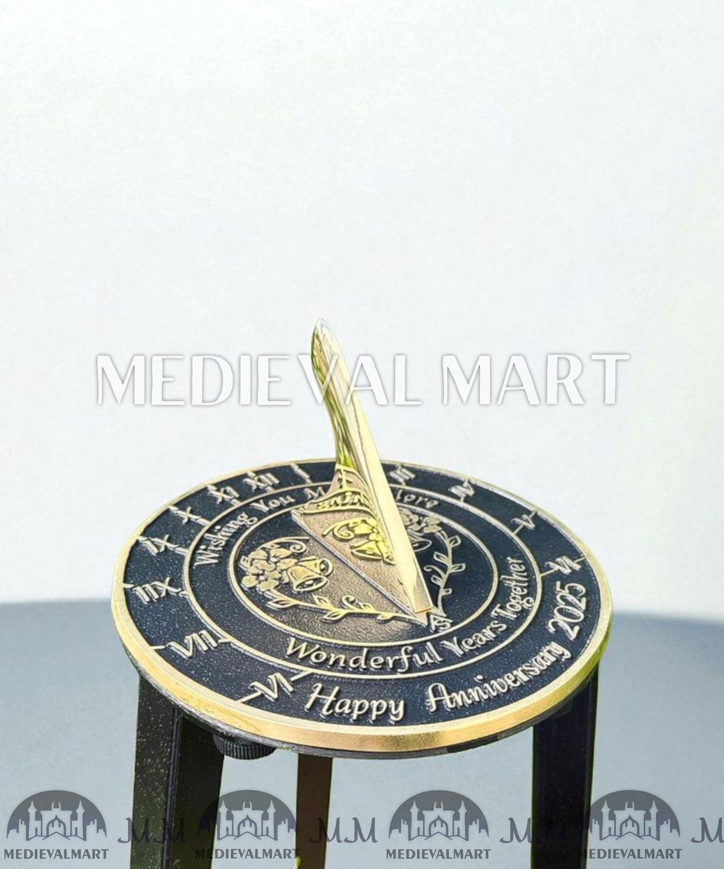 MEDIEVALMART FR Bouclier Viking Iconique Valhalla Noir/Gris – Ivar le Désossé avec Pointes en Fer | Cadeau pour Papa