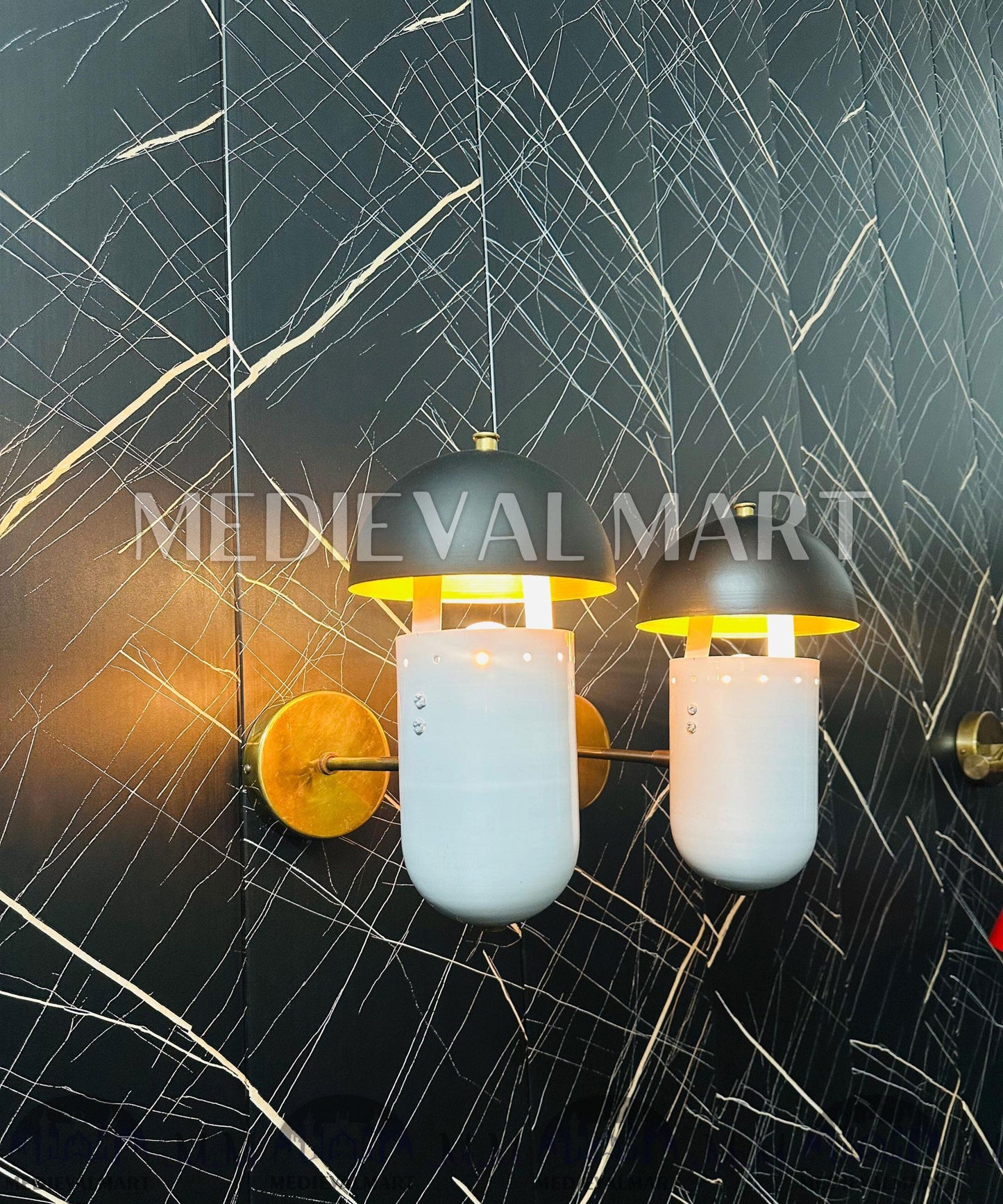 MEDIEVALMART FR Applique Murale en Laiton Fabriquée à la Main : Luminaire