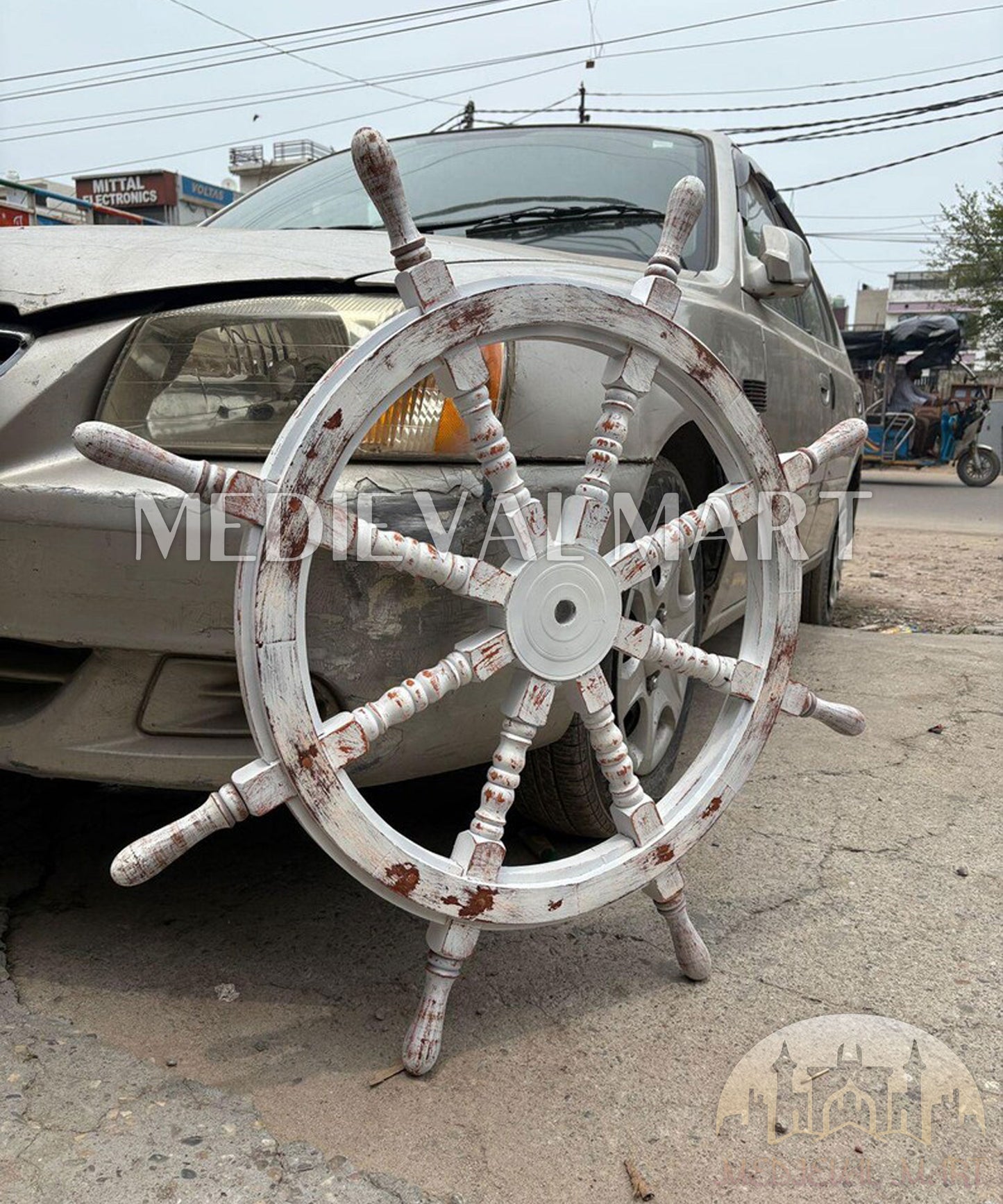 MEDIEVALMART FR Armure de Combat du XIVe Siècle – Ensemble Complet d’Armure de Buhurt avec Bassinet Klappvisor & Épée