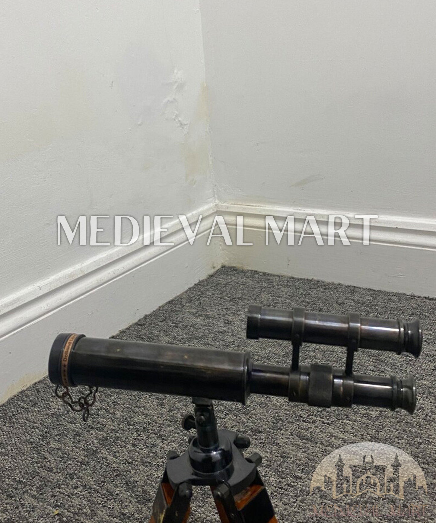 MEDIEVALMART FR Bouclier Médiéval Templier Inspiré de la Croix Zelda & Diable en Bois – Finition Bleue & Or | Cadeau pour Noël