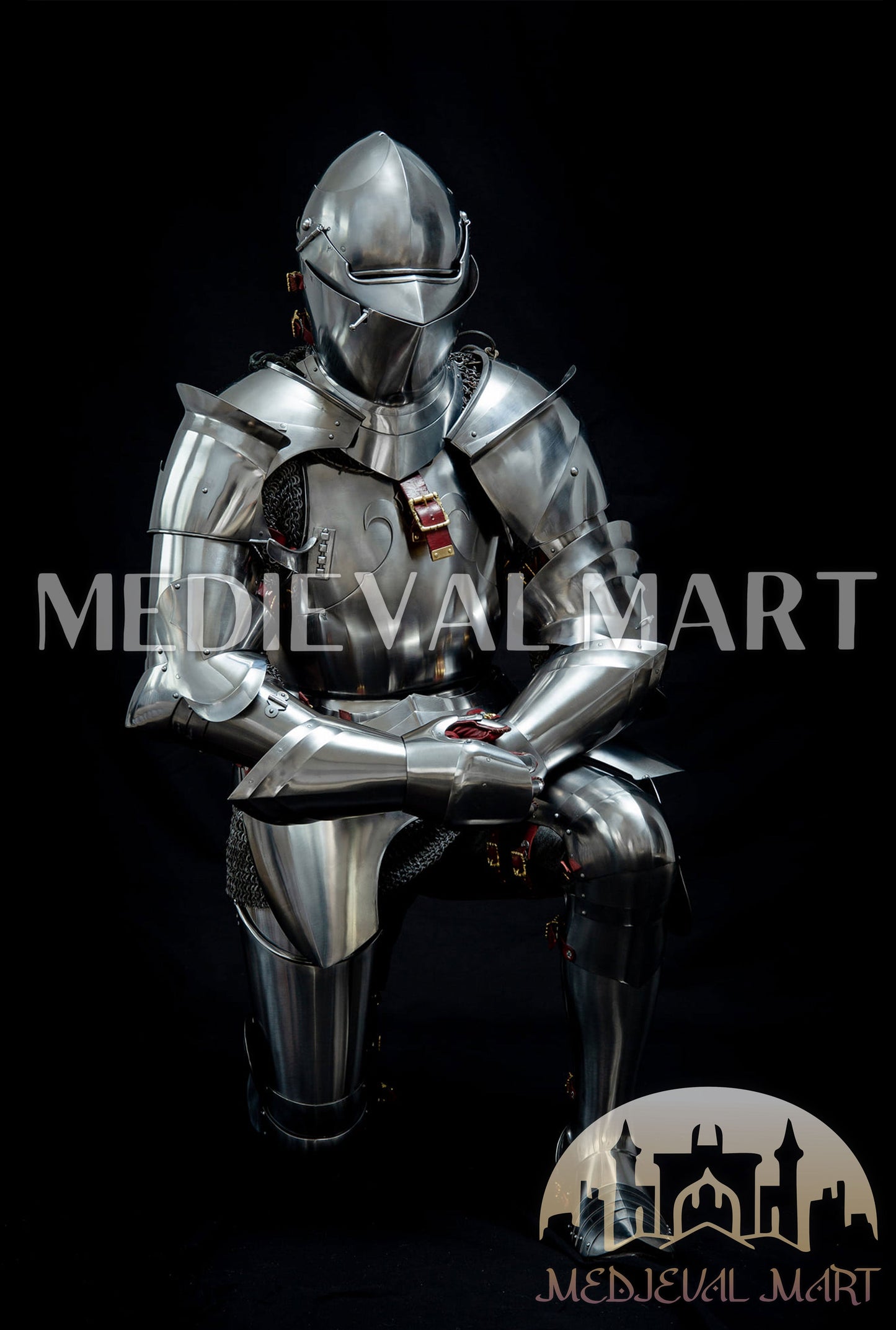 MEDIEVALMART FR Armure Médiévale de l’Empire Romain Kastenbrust – Armure Complète en Plaques avec Épée Alexander (ROA 1332)