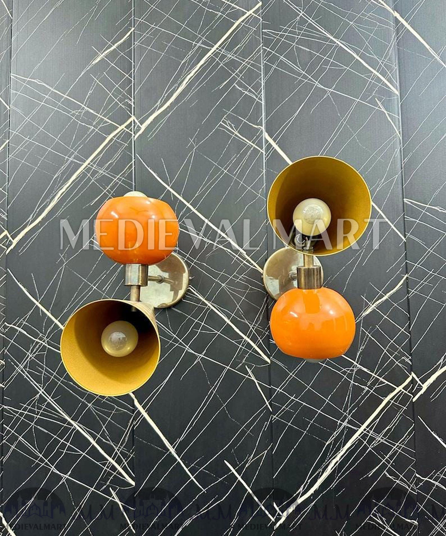 MEDIEVALMART FR Applique Murale en Laiton Fabriquée à la Main : Luminaire