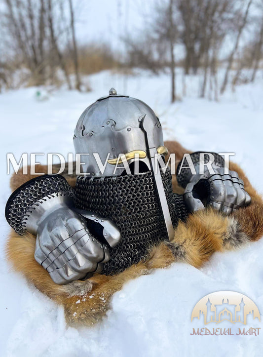 MEDIEVALMART FR Ensemble Exclusif De Gantelets Noirs Inspirés De Sauron Witcher LOTR Avec Décor Doré