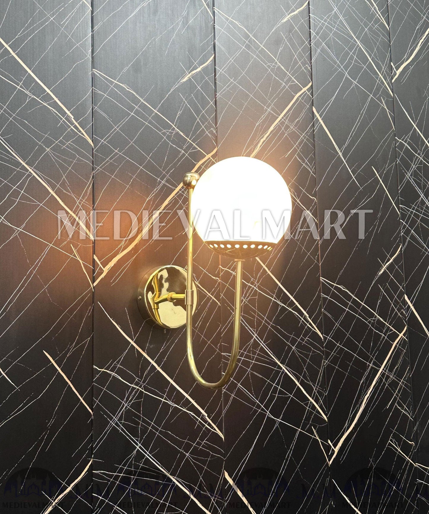 MEDIEVALMART FR Applique Murale en Laiton Fabriquée à la Main : Luminaire