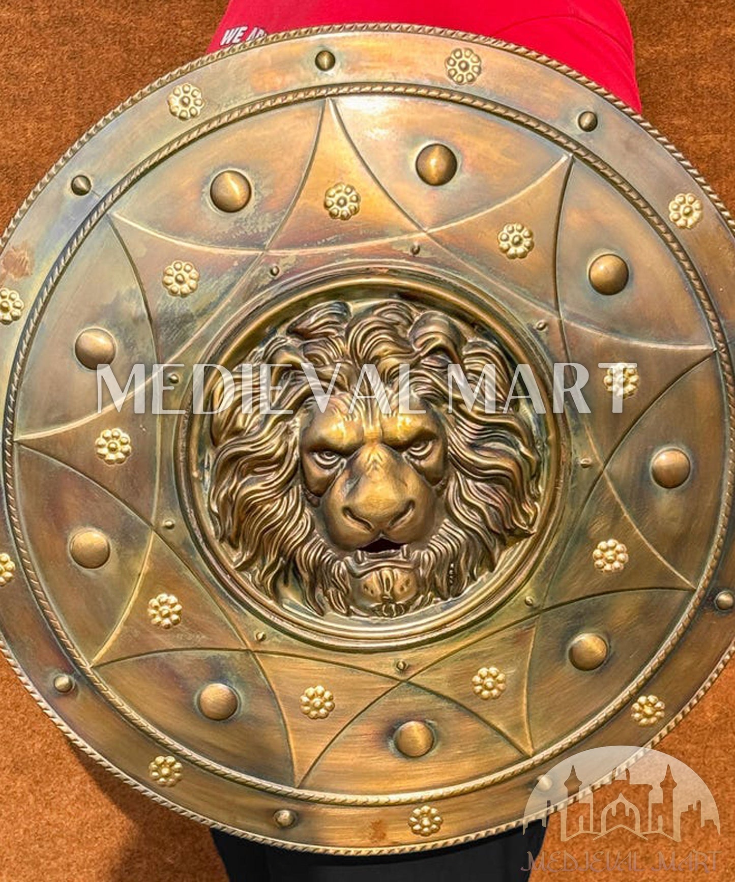 MEDIEVALMART FR Bouclier Médiéval Templier Inspiré de la Croix Zelda & Diable en Bois – Finition Bleue & Or | Cadeau pour Noël